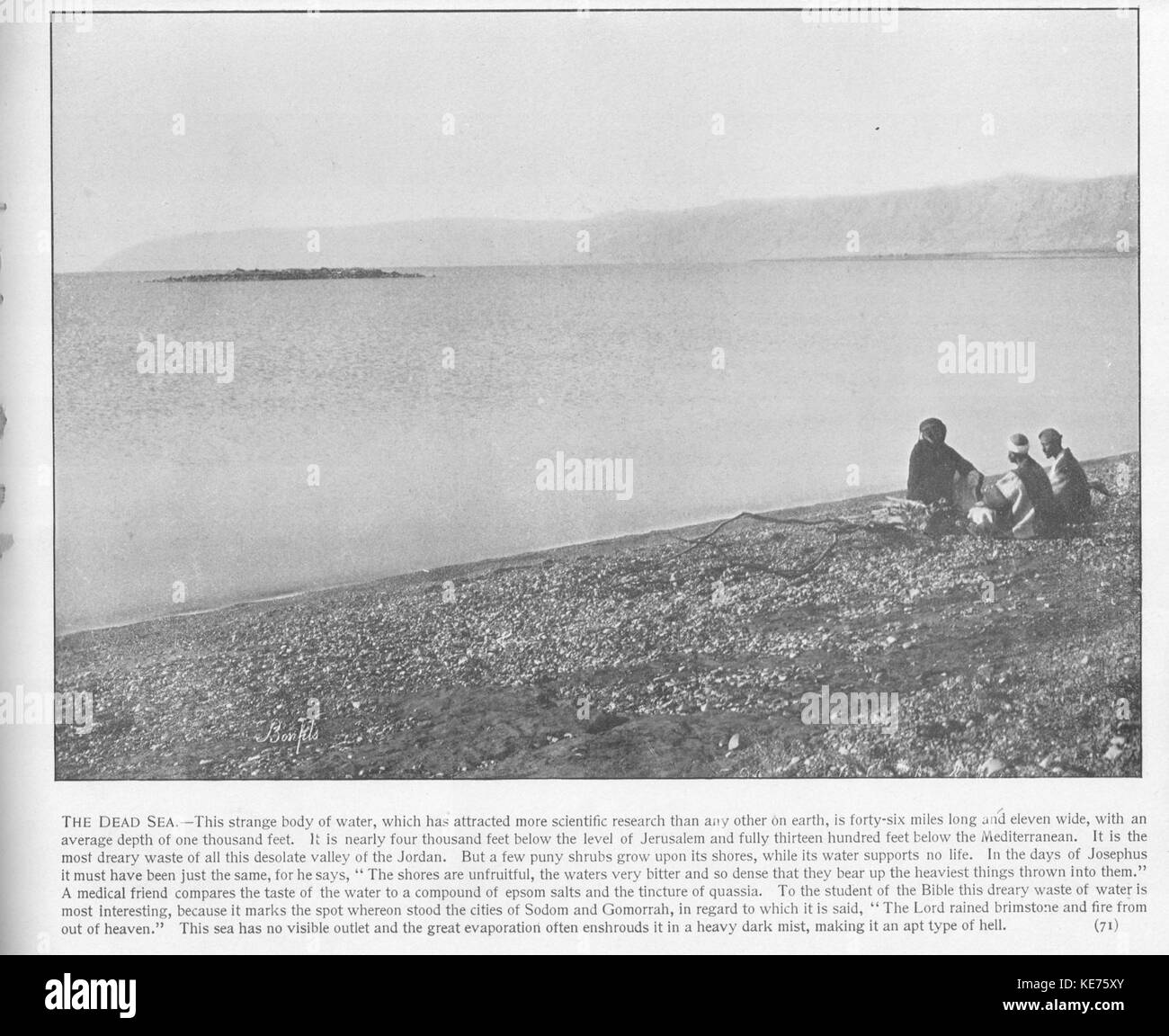 Das Tote Meer, 71. Heiligen Land fotografiert. Daniel B. Shepp. 1894 Stockfoto