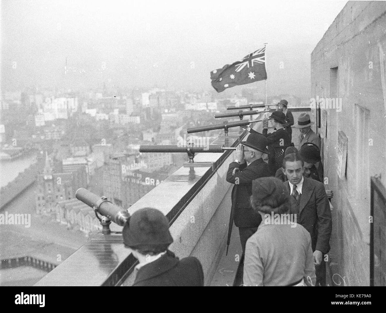 52304 Fünf paytelescopes Sydney Harbour Bridge Stockfoto