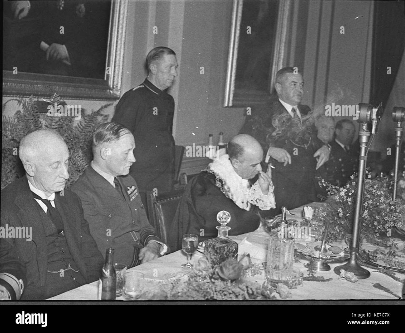 22809 Empfang durch Herrn Bürgermeister zu exMarshal der Royal Air Force Sir Edward Ellington Stockfoto