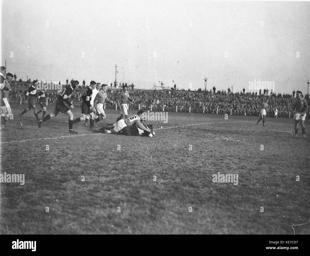 6944 Rugby League auf dem Sportplatz Stockfoto