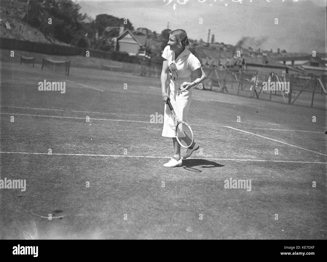 42843 unbekannter Frauen Tennis Spieler an Weiße Stadt Stockfoto