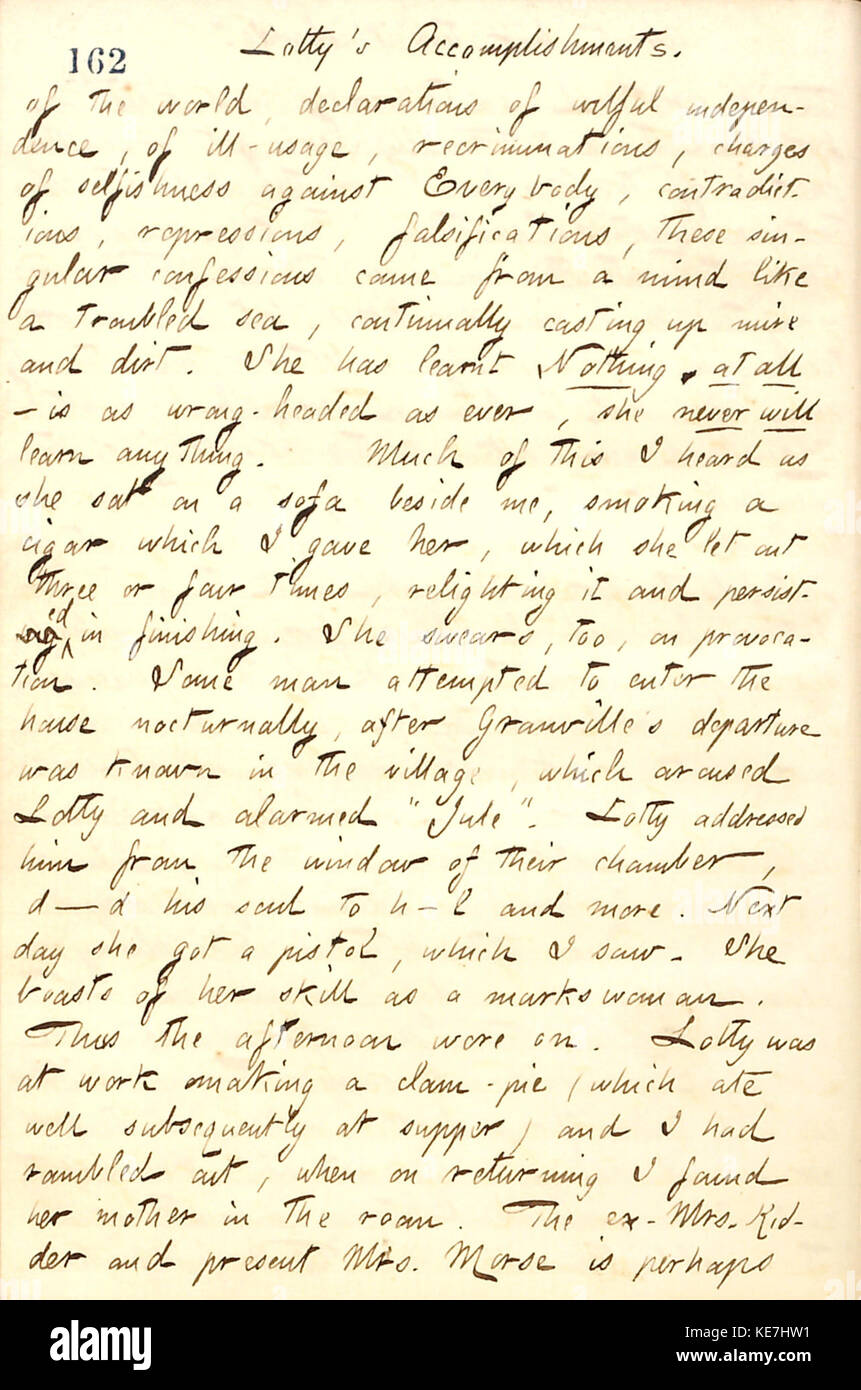 Band 12 der Tagebücher von Thomas Butler Gunn enthält Einträge vom 27. April 1860. Diese Tagebücher geben Einblicke in die persönlichen Gedanken und historischen Ereignisse der Zeit, geschrieben von einem Amerikaner aus dem 19. Jahrhundert. Stockfoto