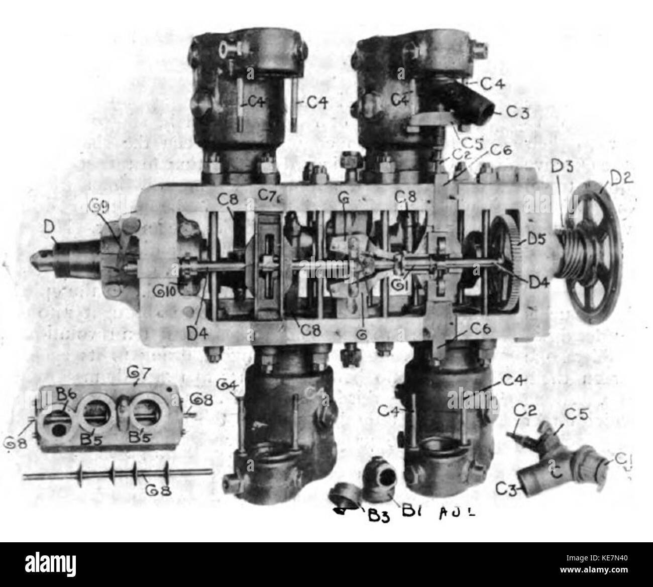 Wilson Pilcher flache 4-Motor Stockfoto