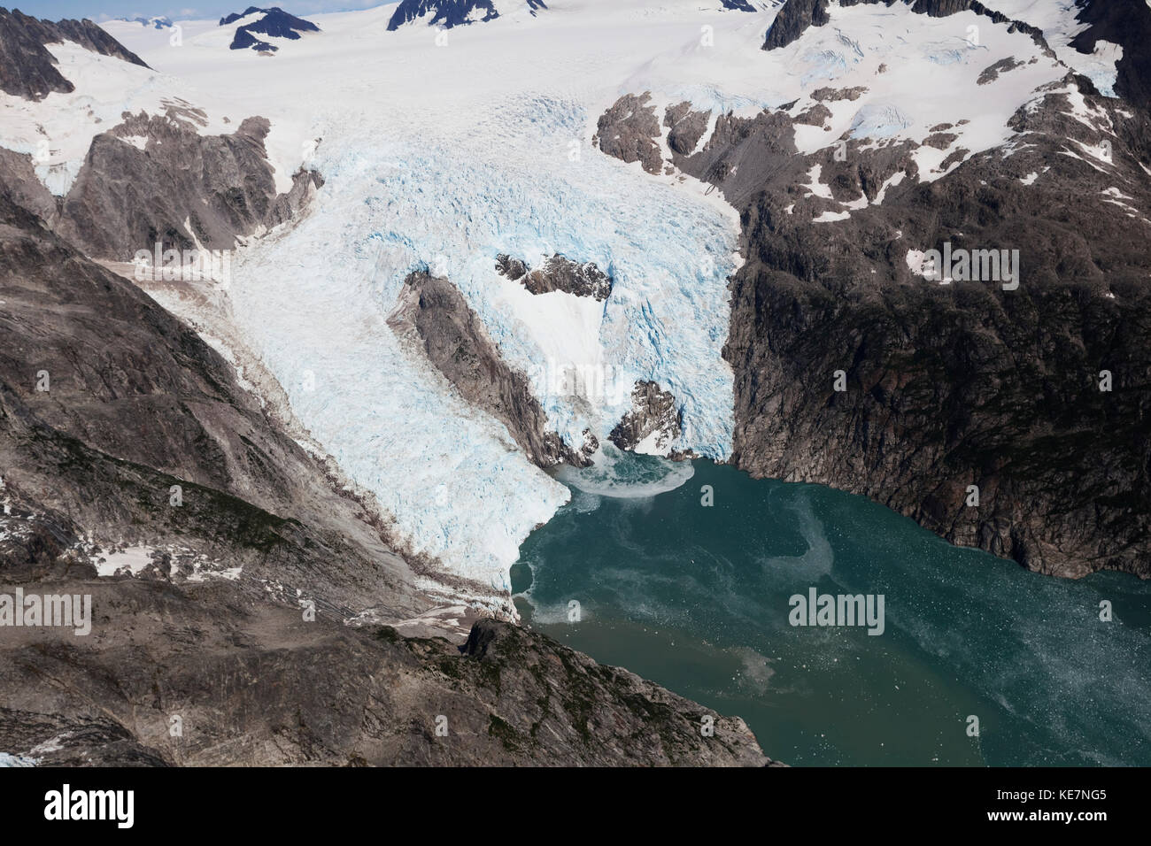 Nordwestlichen Gletscher, Kenai Fjords National Park, Alaska, Vereinigte Staaten von Amerika Stockfoto