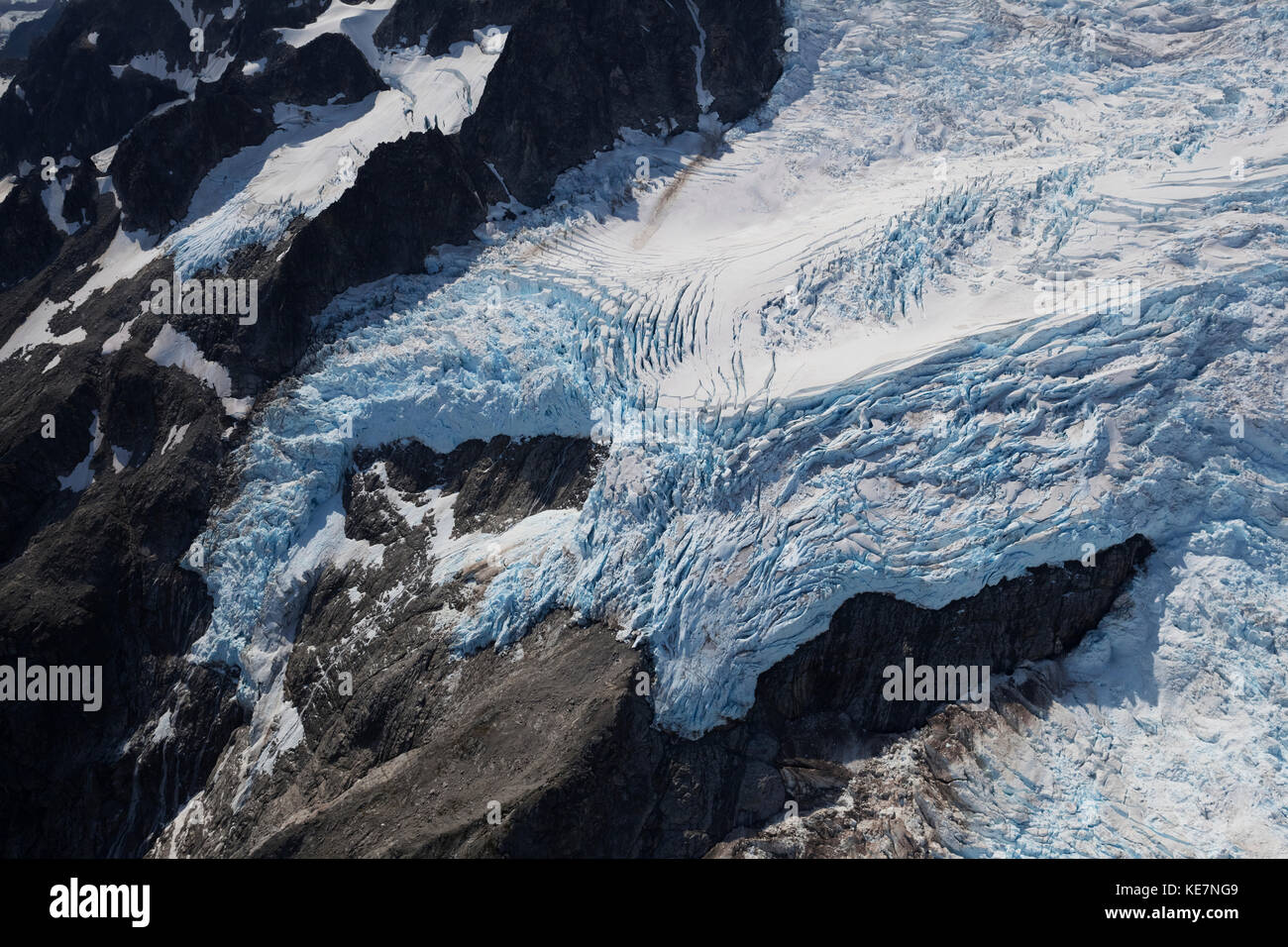 Nordwestlichen Gletscher, nordwestliche Fjord, Kenai Fjords National Park, Alaska, Vereinigte Staaten von Amerika Stockfoto
