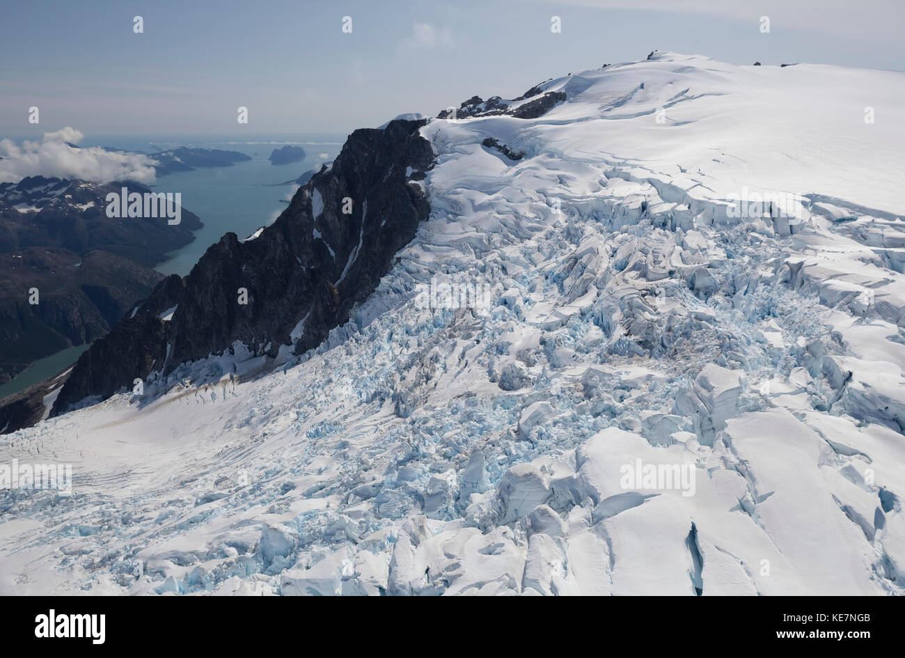 Nordwestlichen Gletscher, nordwestliche Fjord, Kenai Fjords National Park, Alaska, Vereinigte Staaten von Amerika Stockfoto