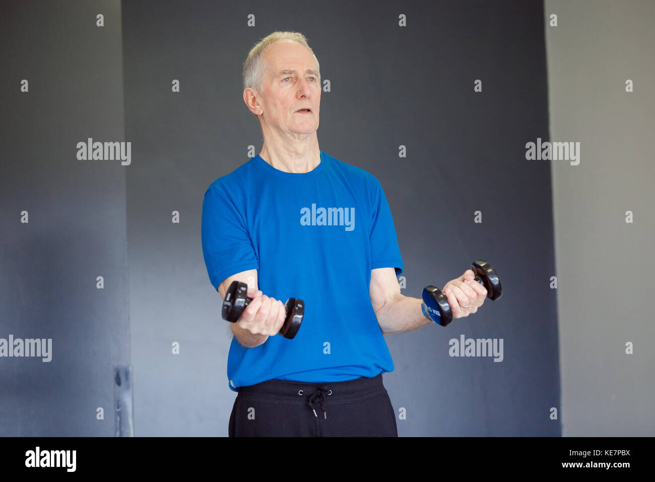 Ältere Männer Fitness Training Session Stockfoto