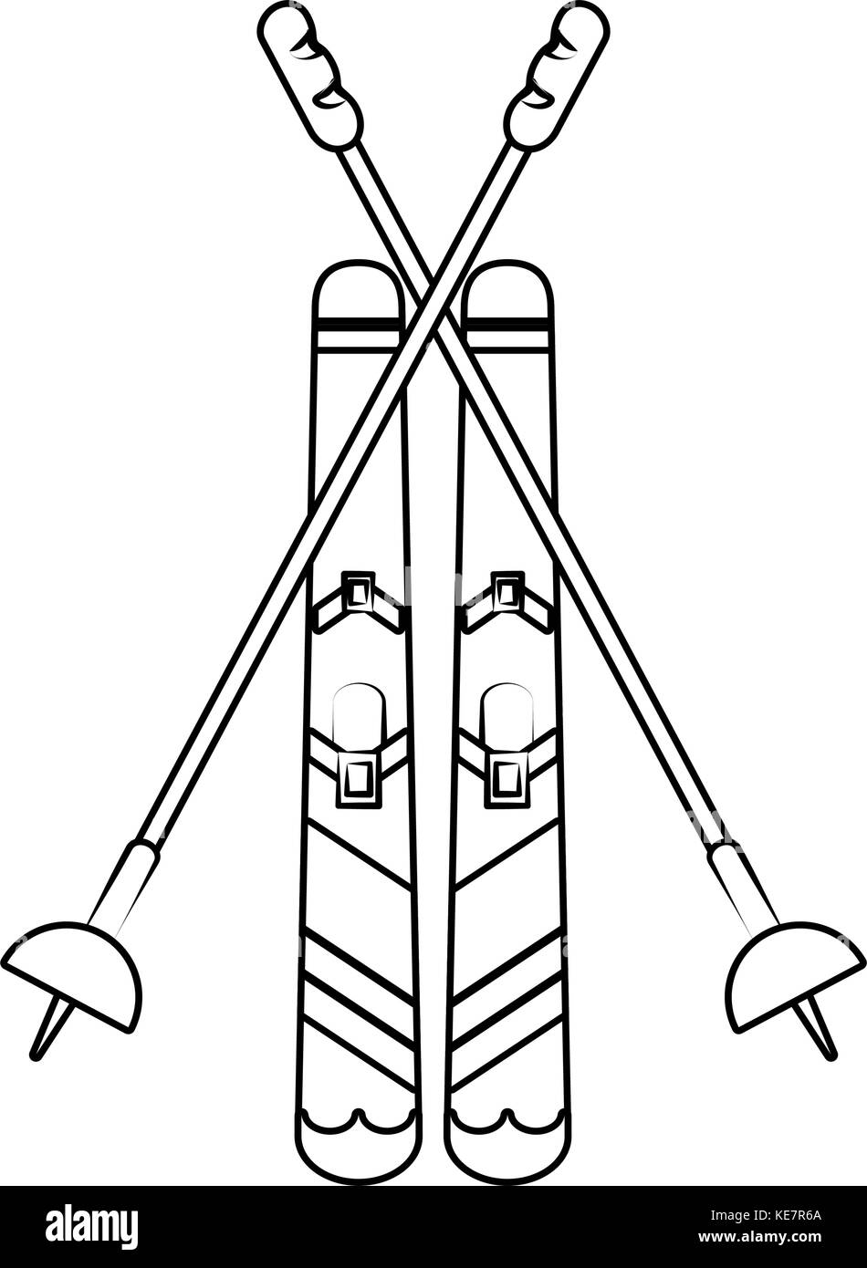 Schnee Ski Ausrüstung Stock Vektor