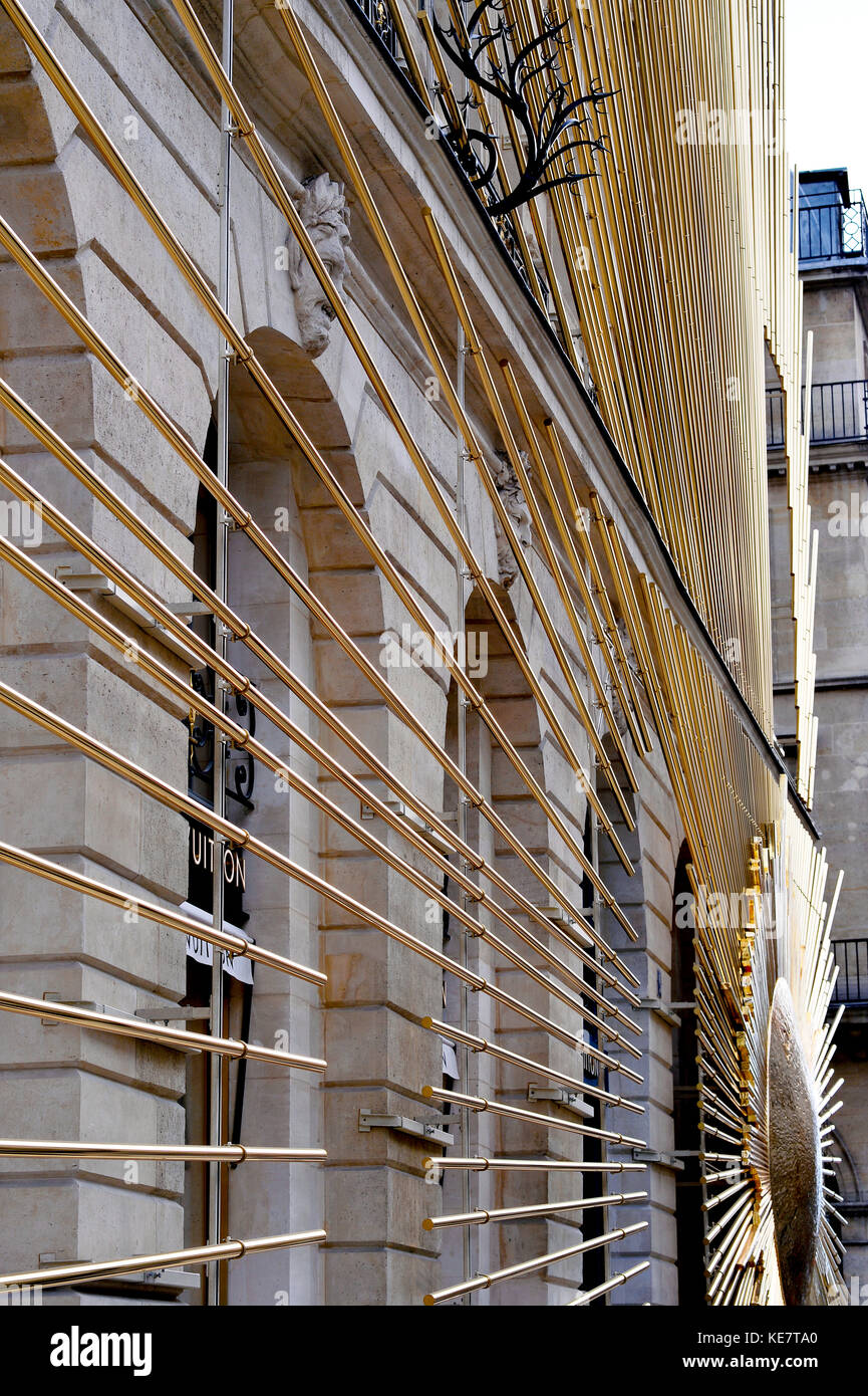 Louis Vuitton Flagship Store, dem Place Vendôme, Paris - Frankreich Stockfoto