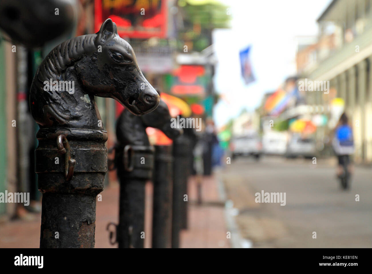 Bürgersteig Detail in New Orleans, Louisiana Stockfoto