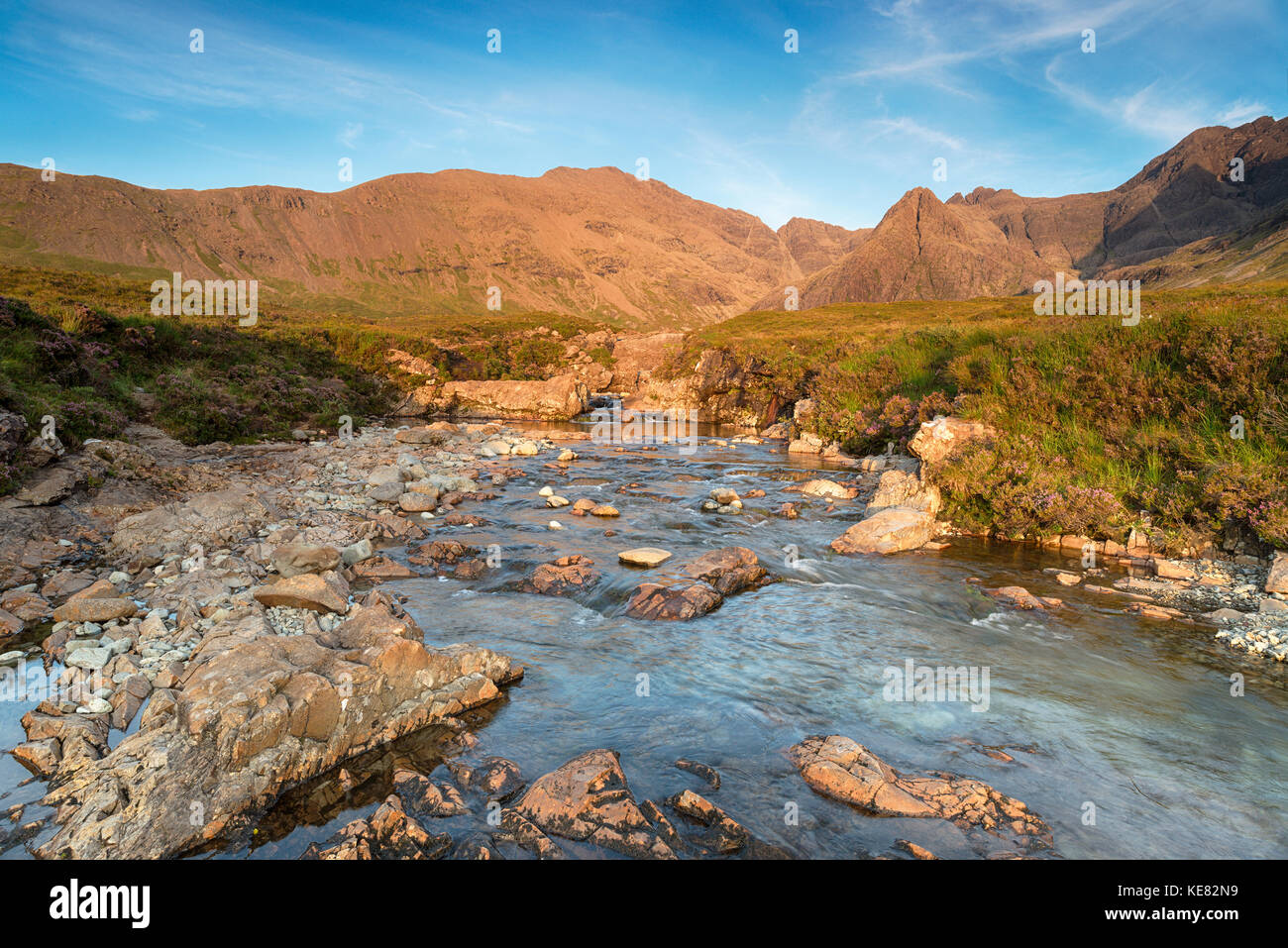 Glenbrittle am Fuße der Black Cuillin Berge auf der Insel Skye in Schottland Stockfoto