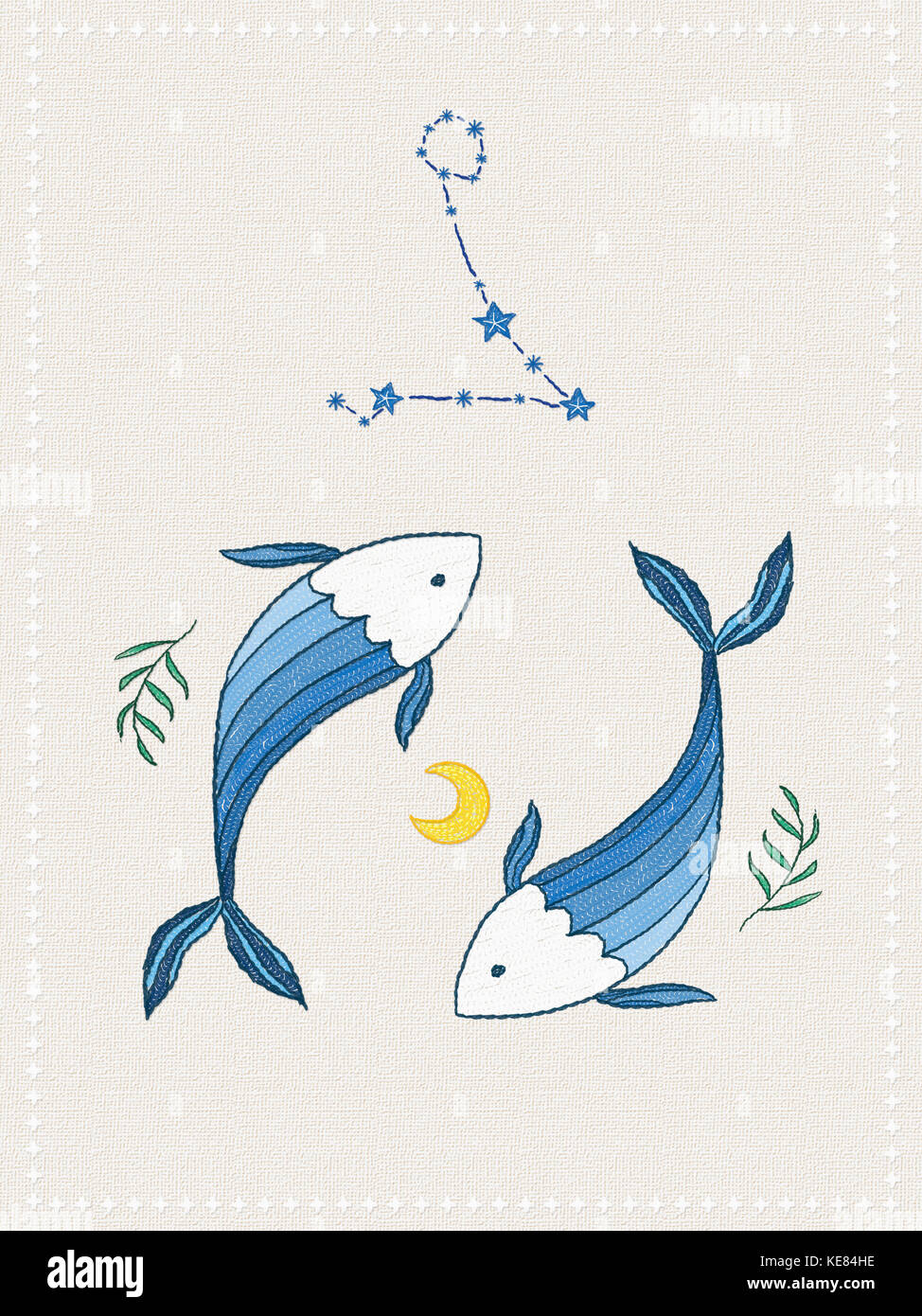 Sternzeichen, Fische Stockfoto