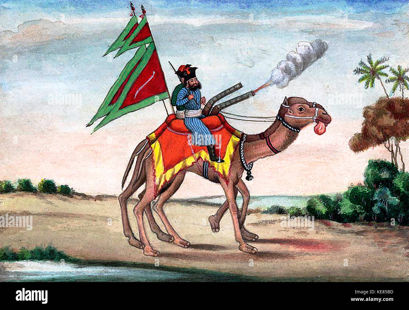Kamel montiert Schwenken Gewehr - Mughal Artillerie - Mughal Reiches Stockfoto