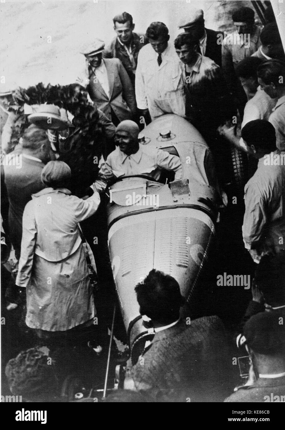 Louis Chiron an der Masaryk Grand Prix 1932 Stockfoto