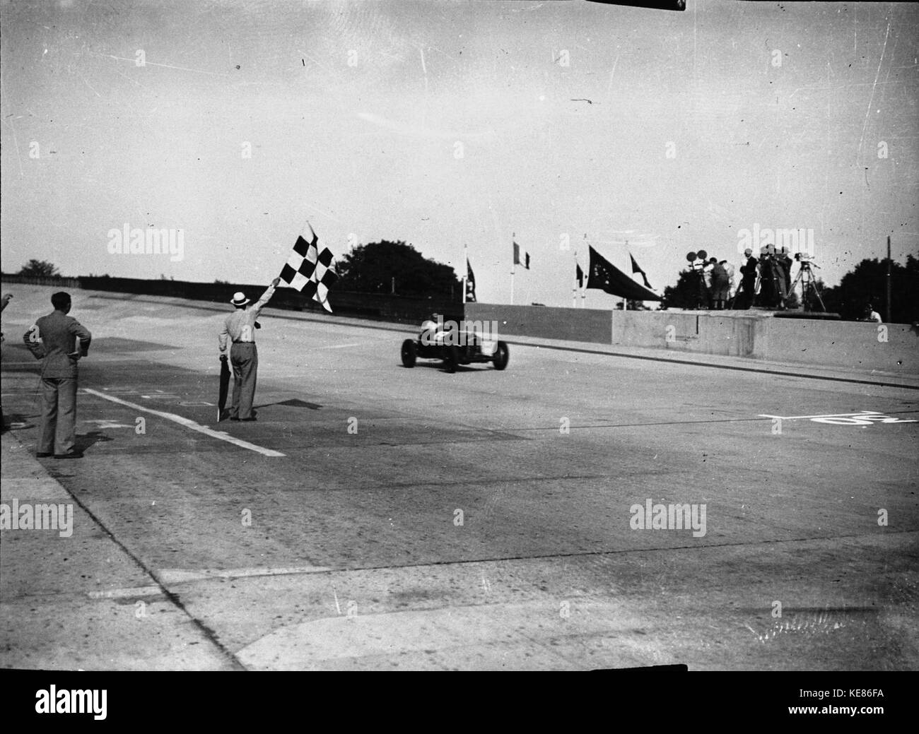 Louis Chiron gewann den Grand Prix von Frankreich 1934 Stockfoto