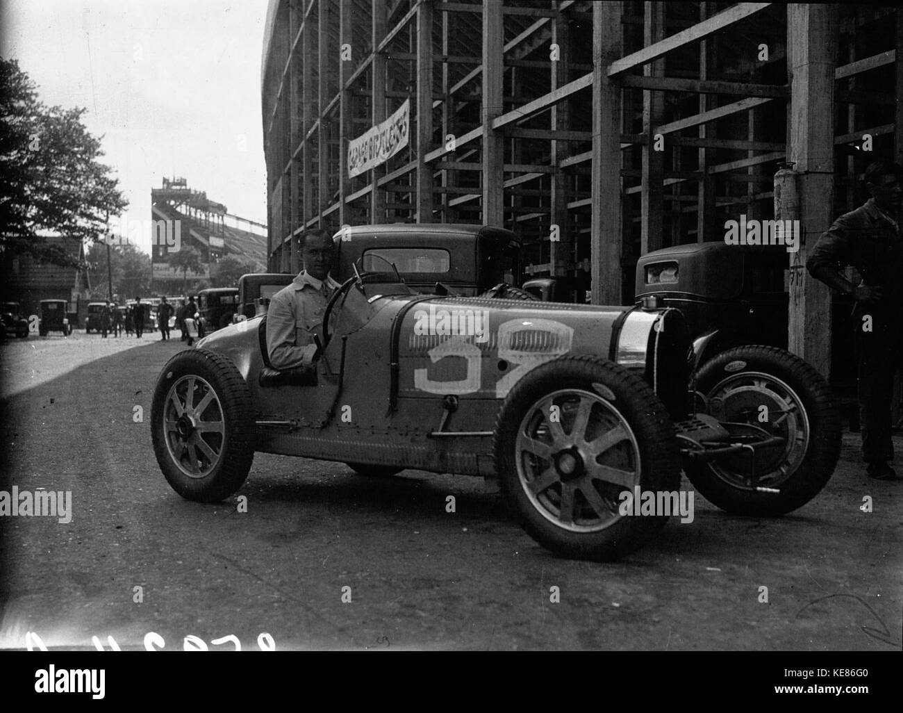Louis Chiron beim Grand Prix von Frankreich 1931 Stockfoto