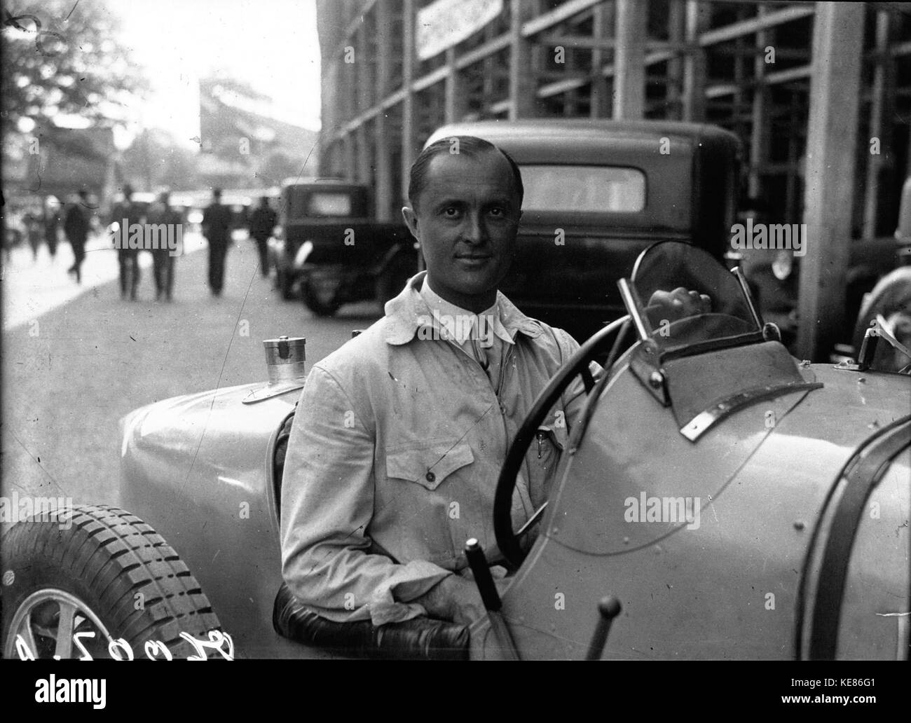 Louis Chiron beim Grand Prix von Frankreich 1931 (2) Stockfoto