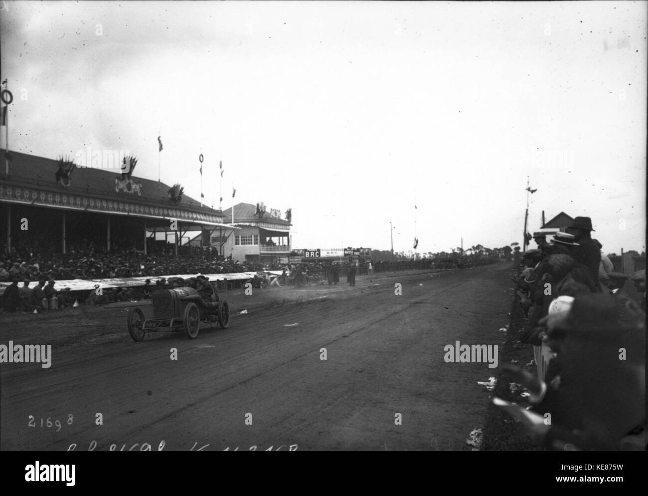 Boillot in seinem Peugeot beim Grand Prix von Frankreich 1912
