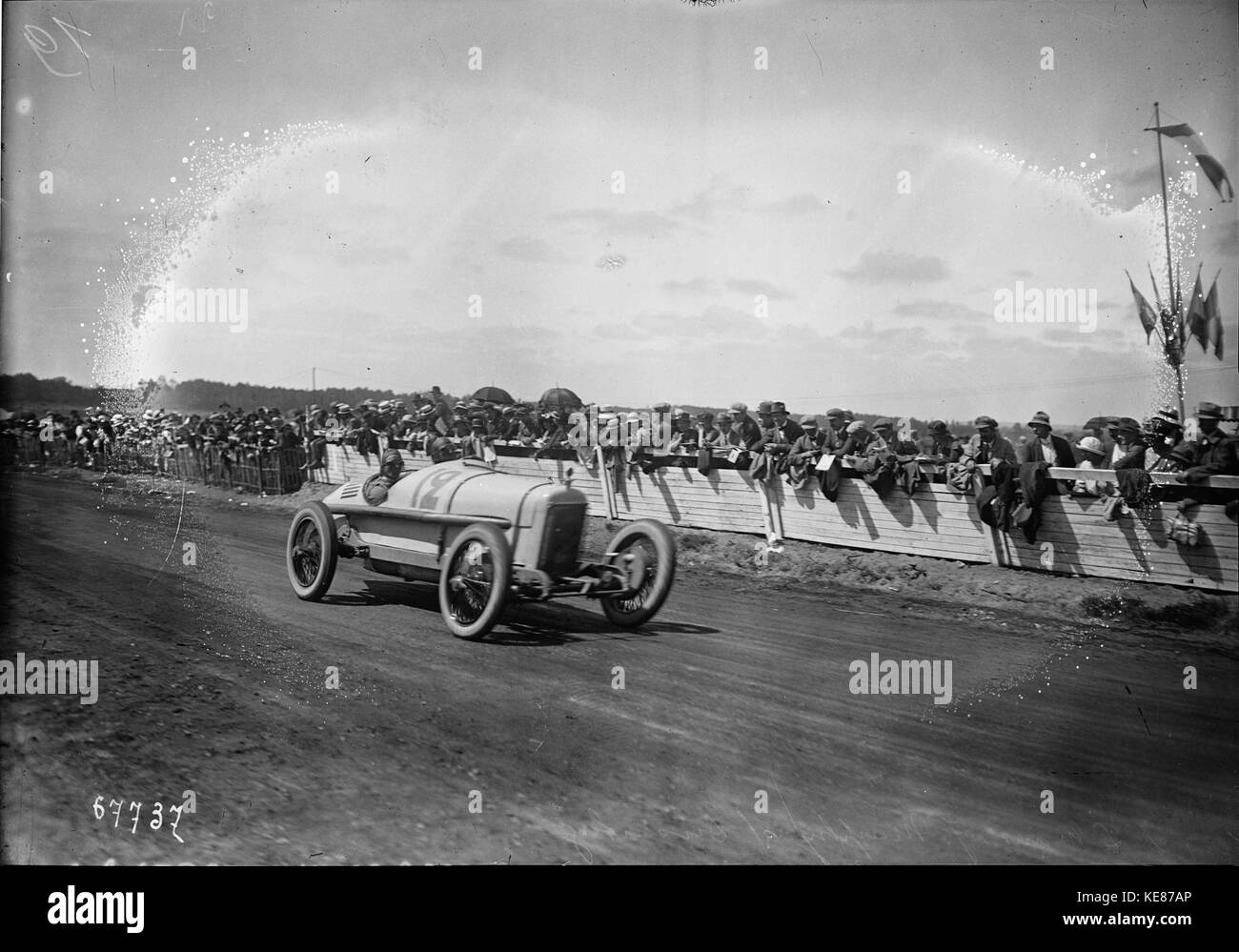 Jimmy Murphy in seinem Duesenberg beim Grand Prix von Frankreich 1921 in Le Mans Stockfoto