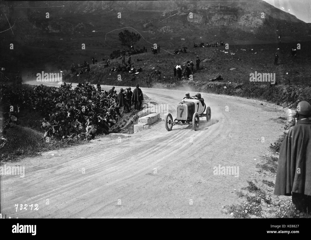 Ferruccio Cercignani in seinem Wanderer an der Targa Florio 1922 Stockfoto