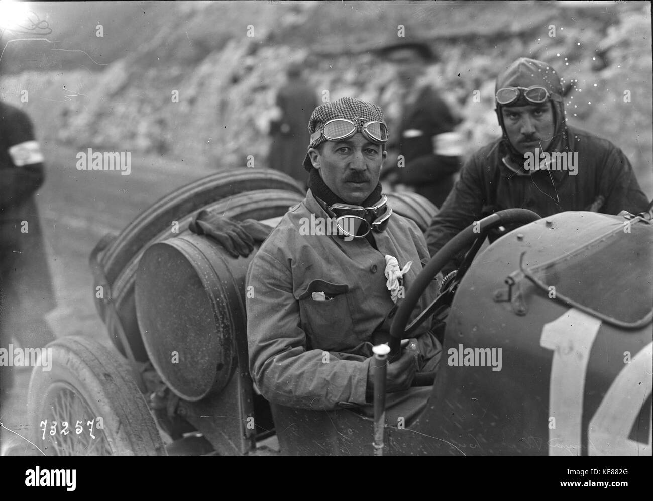 Jules Goux in seinen Stimmzettel an der Targa Florio 1922 (3) Stockfoto