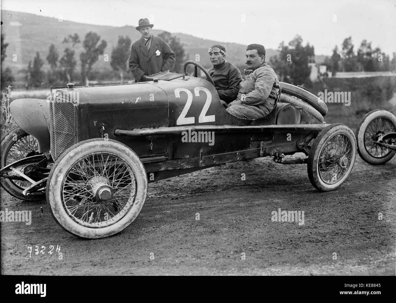 Giuseppe Rebuffo in seinem Itala an der Targa Florio 1922 (2) Stockfoto