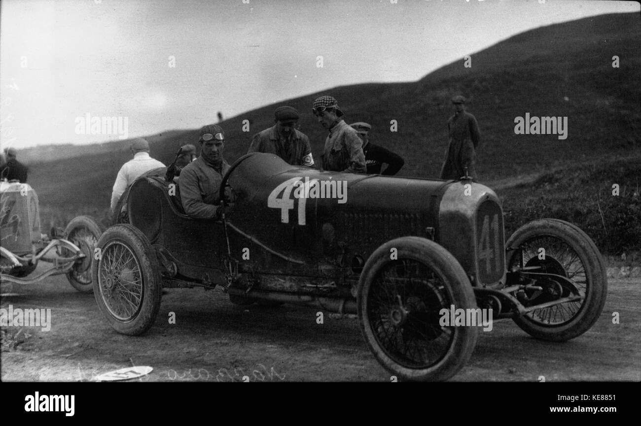 Biagio Nazzaro in seinem Fiat an der Targa Florio 1922 (3) Stockfoto