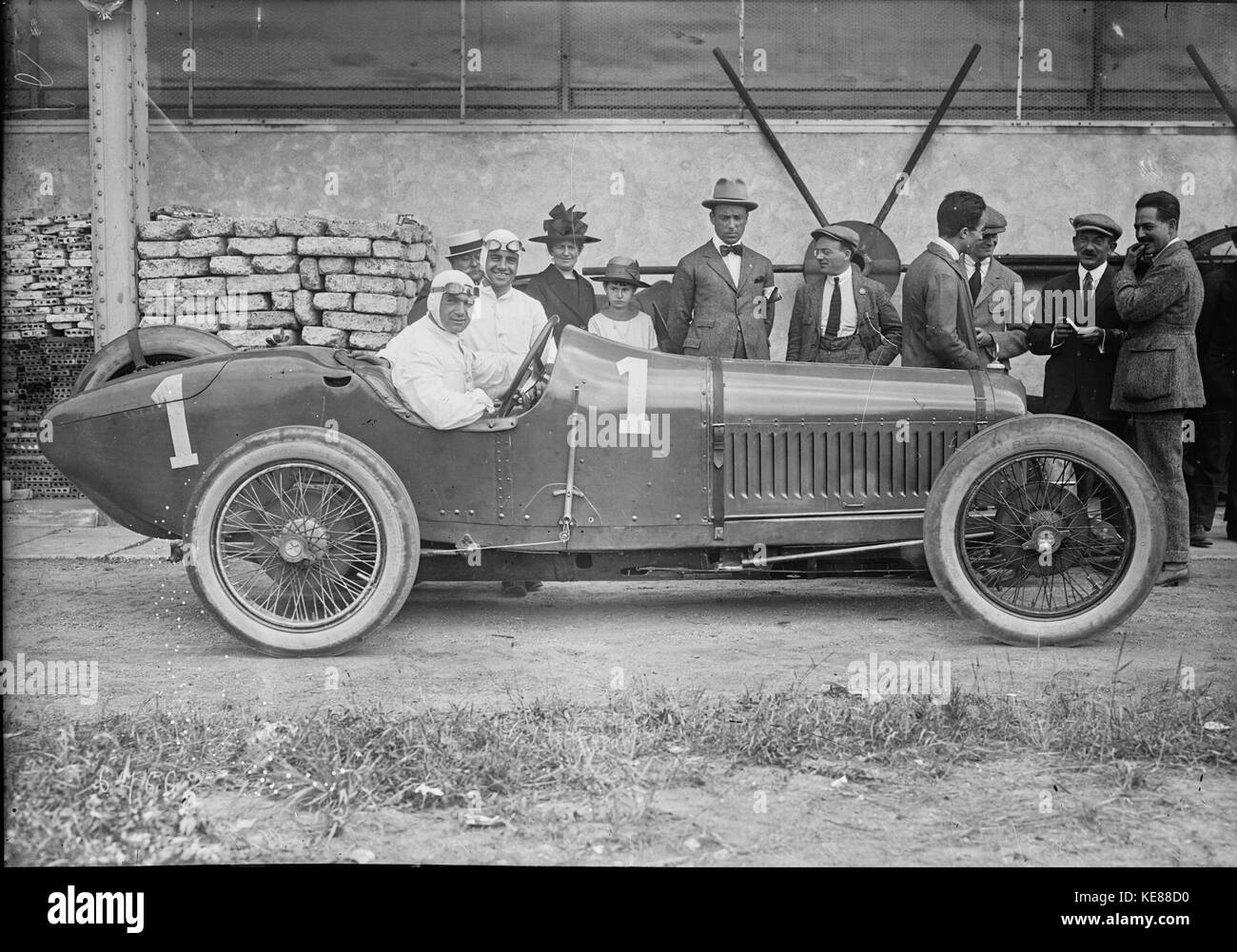 Ralph DePalma beim Grand Prix von Frankreich 1921 (2) Stockfoto