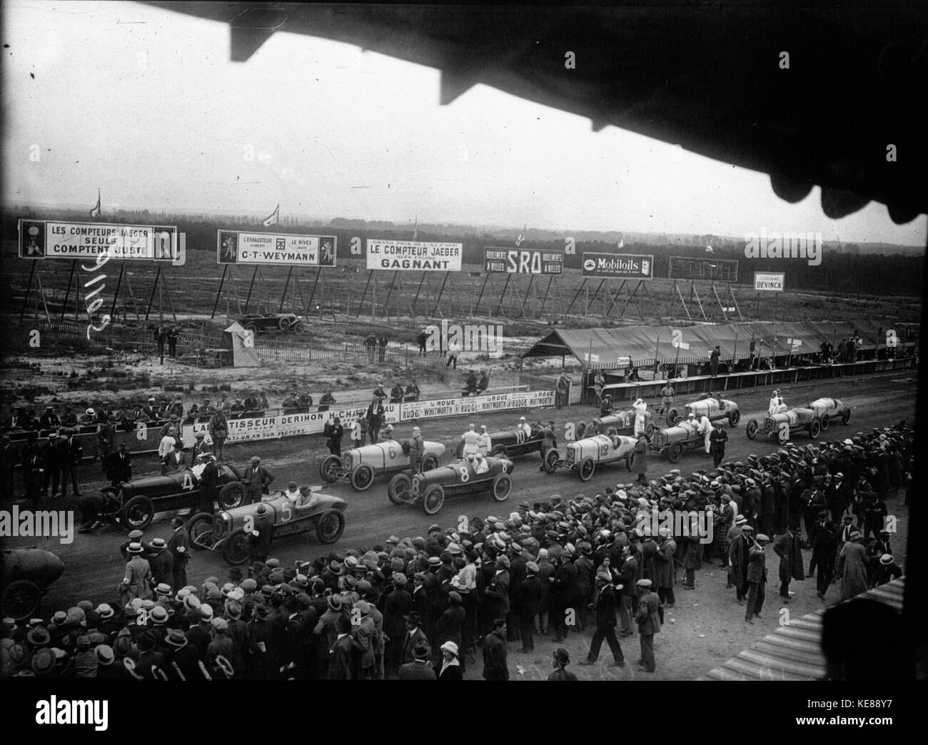 Raster im französischen Grand Prix 1921 Stockfoto