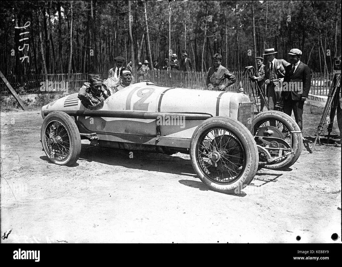 Jimmy Murphy beim Grand Prix von Frankreich 1921 (3) Stockfoto