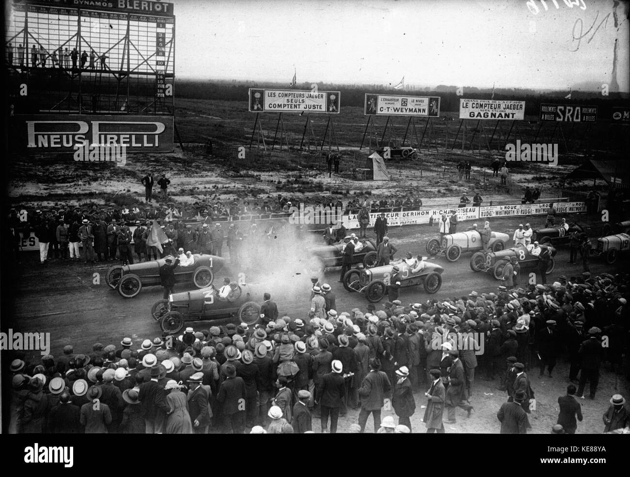 Grid beim Grand Prix von Frankreich 1921 (2) Stockfoto