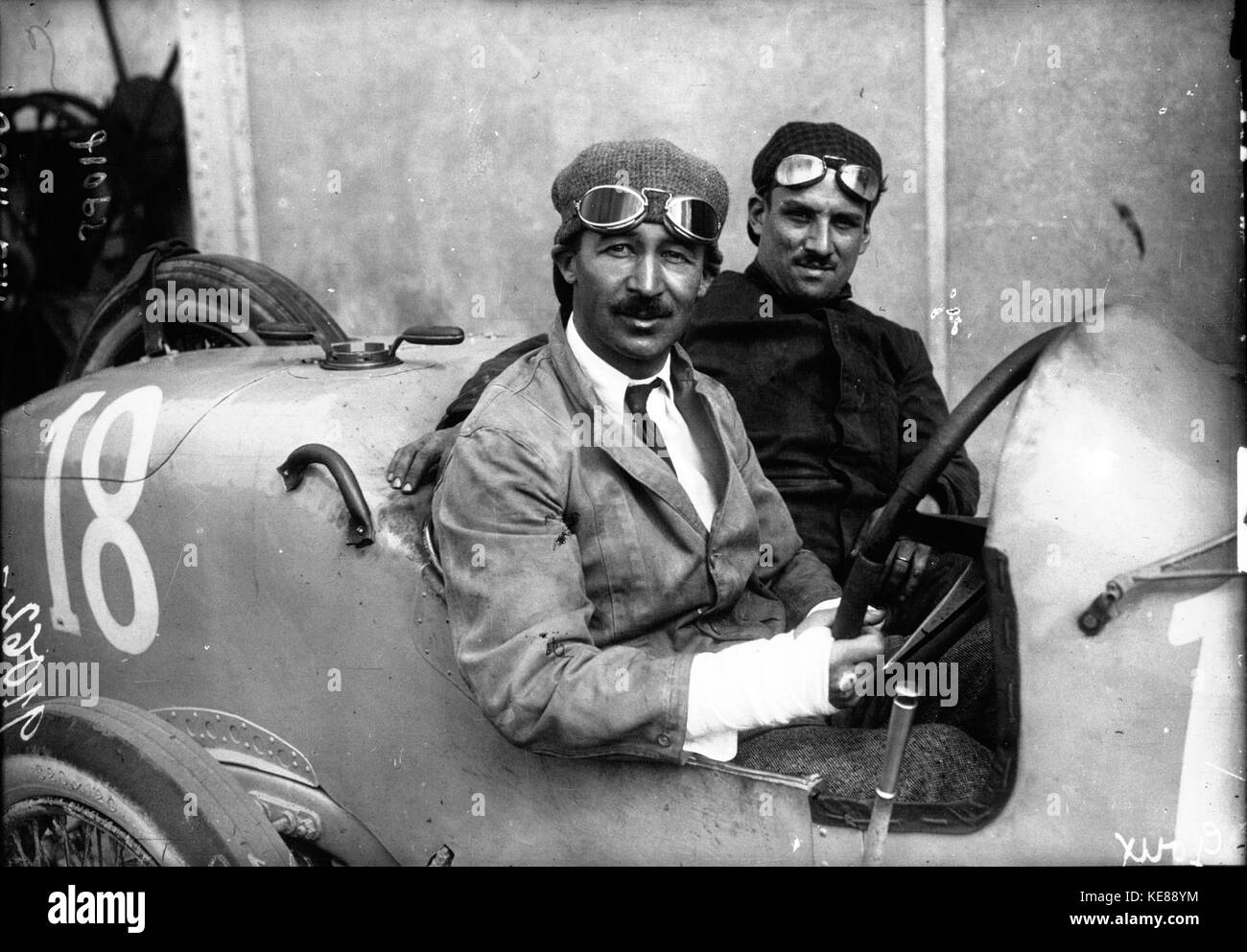 Jules Goux beim Grand Prix von Frankreich 1921 (5) Stockfoto