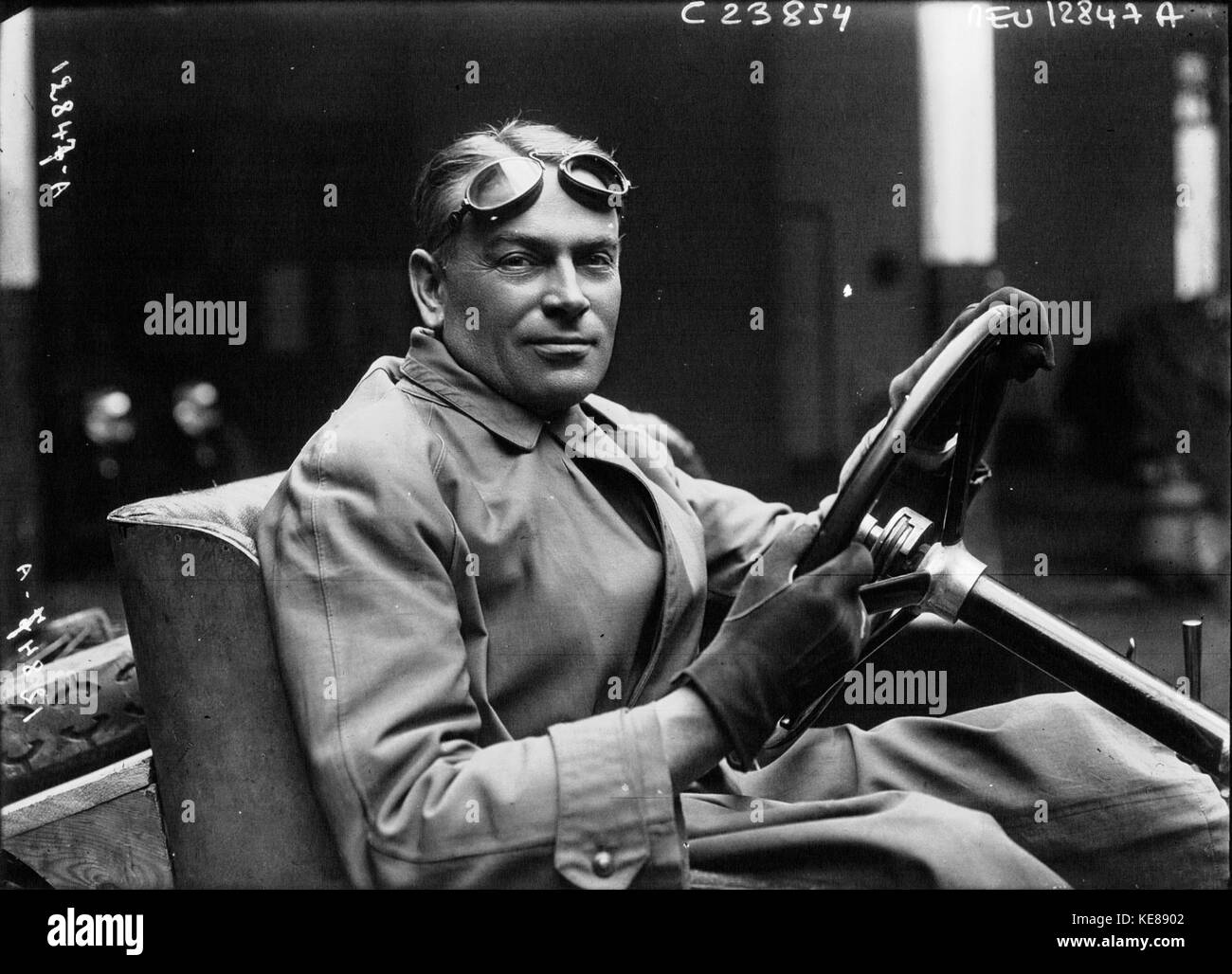 Louis Wagner in seinem Alfa Romeo 1924 Stockfoto