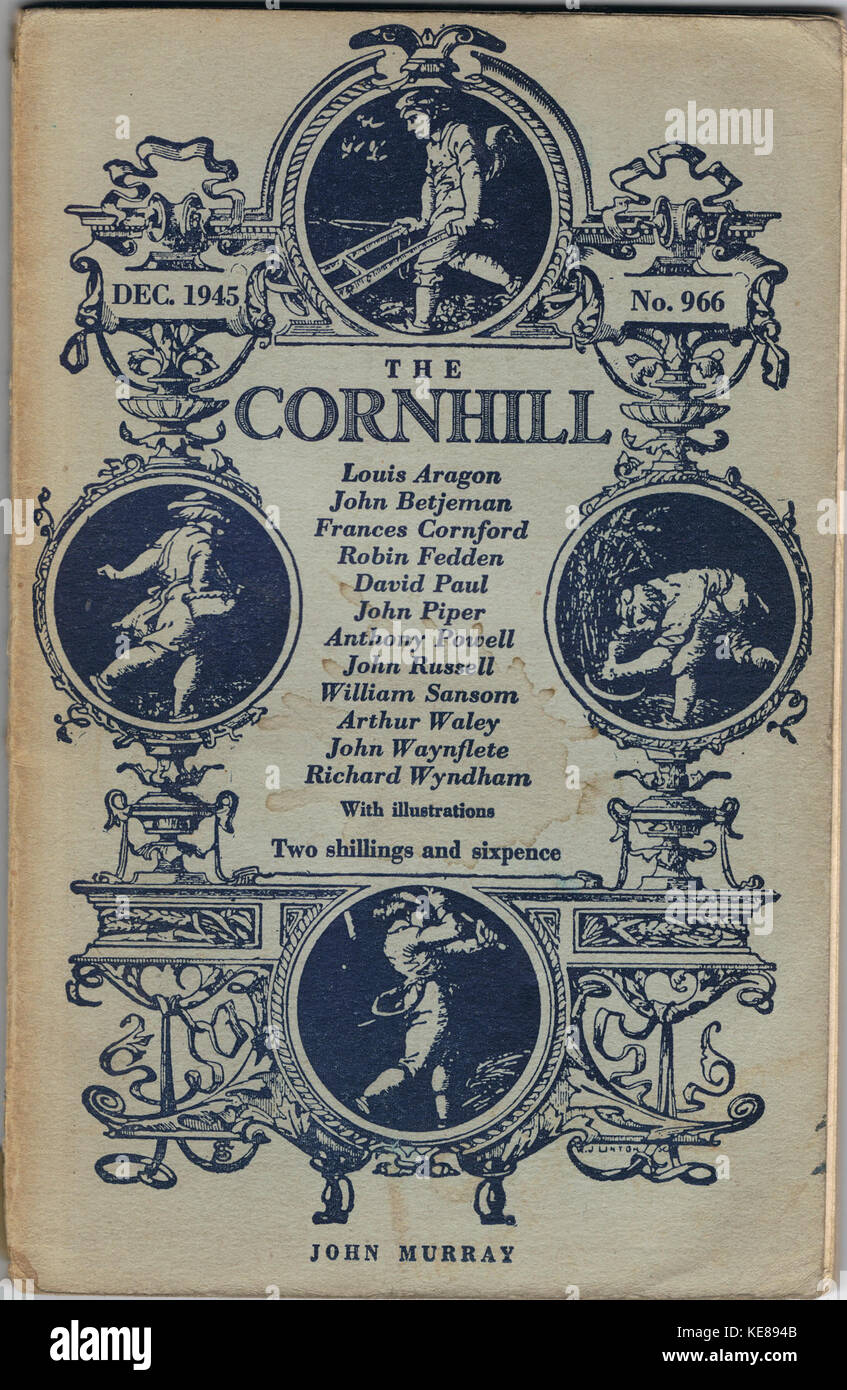 W. J. Linton (1812 1897) Design für die Cornhill Magazine vor, die auf einer Kopie vom Dezember 1945 Stockfoto