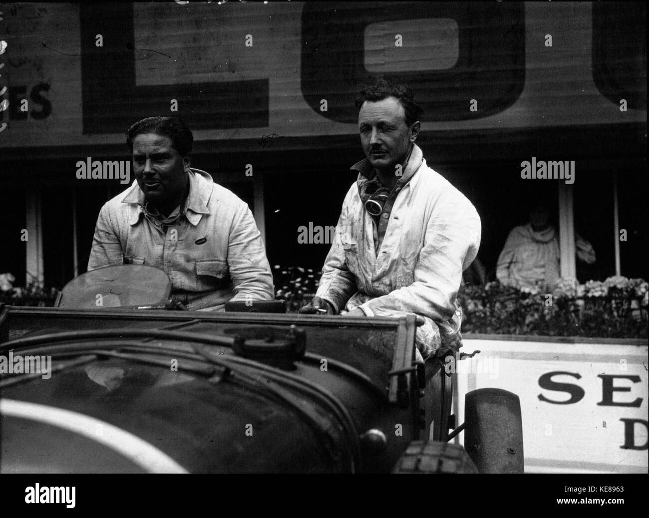 Barnato und birkin an der 1929 24 Stunden von Le Mans Stockfoto