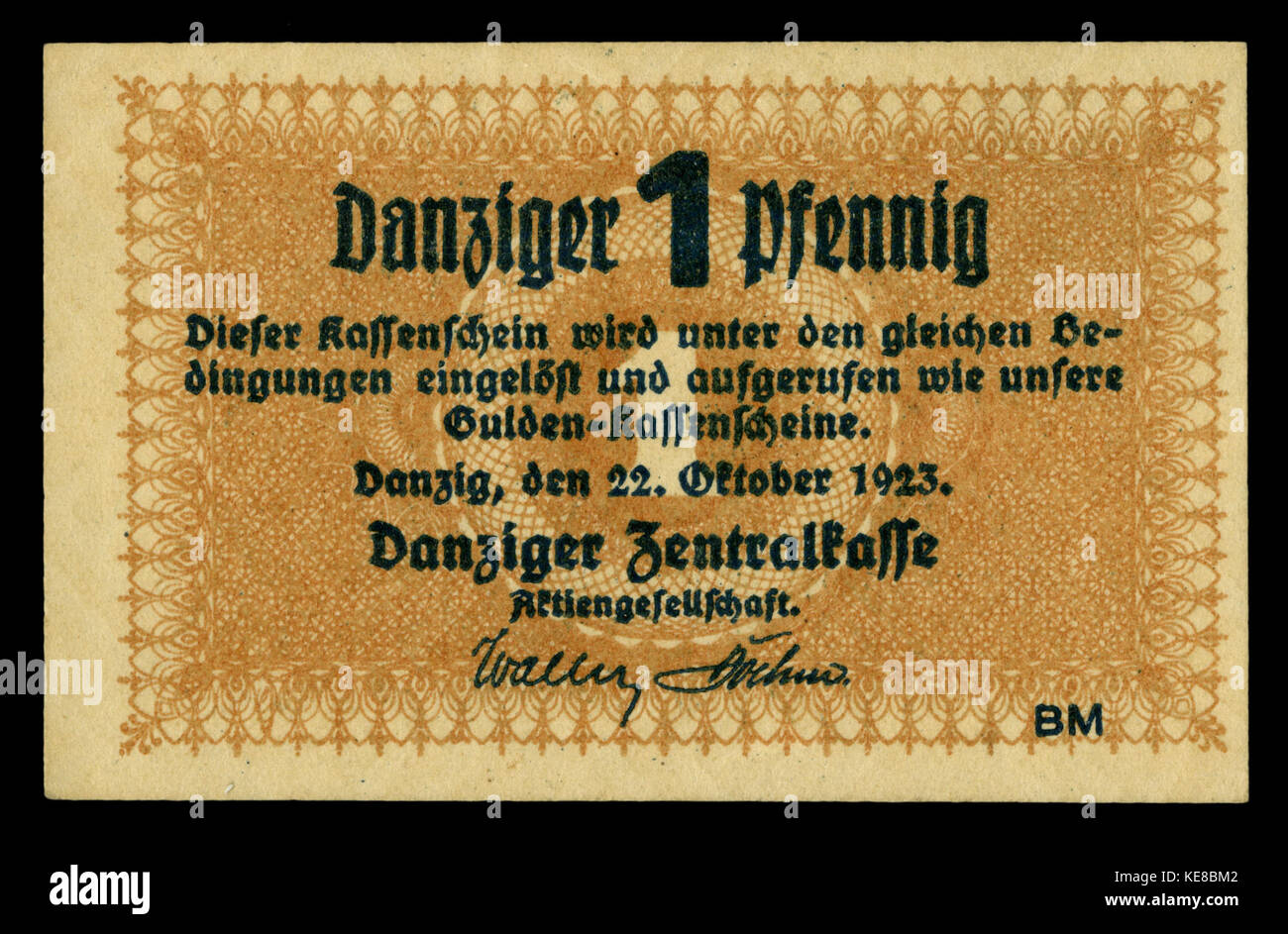 DAN 32 3415 Zentrale Finanzierung 1 1872 (1923) Stockfoto