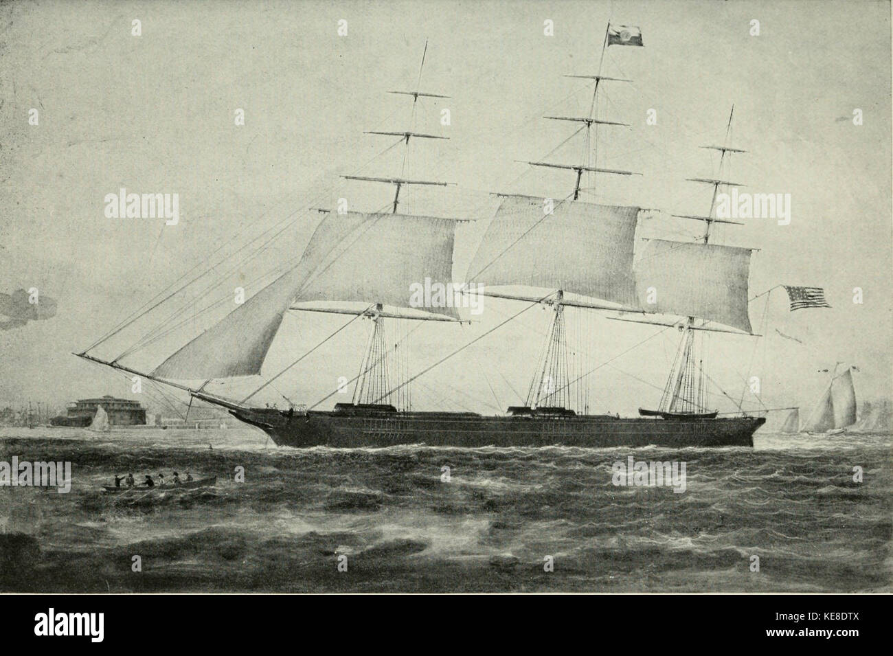 Die Clipper Ship Ära der Inbegriff des berühmten Amerikanischen und Britischen clipper Schiffe, deren Eigentümer, Bauherren, Kommandanten, und Besatzungen, 1843 1869 (1910) (14595891548) Stockfoto