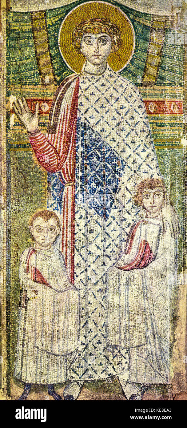 Griechenland thessaloniki Basilika San demetrios. Das Mosaik der VII jahrhundert-st Demetrio Stockfoto