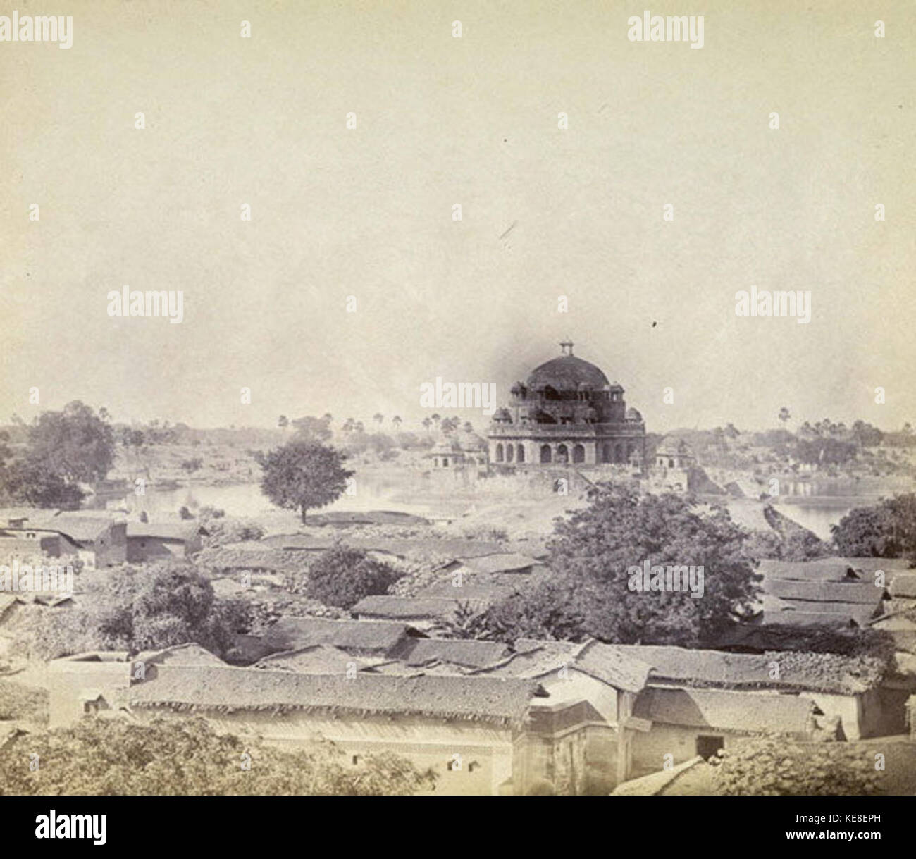 Fernsicht von Sher Shah Suri Grab 1870 s Stockfoto