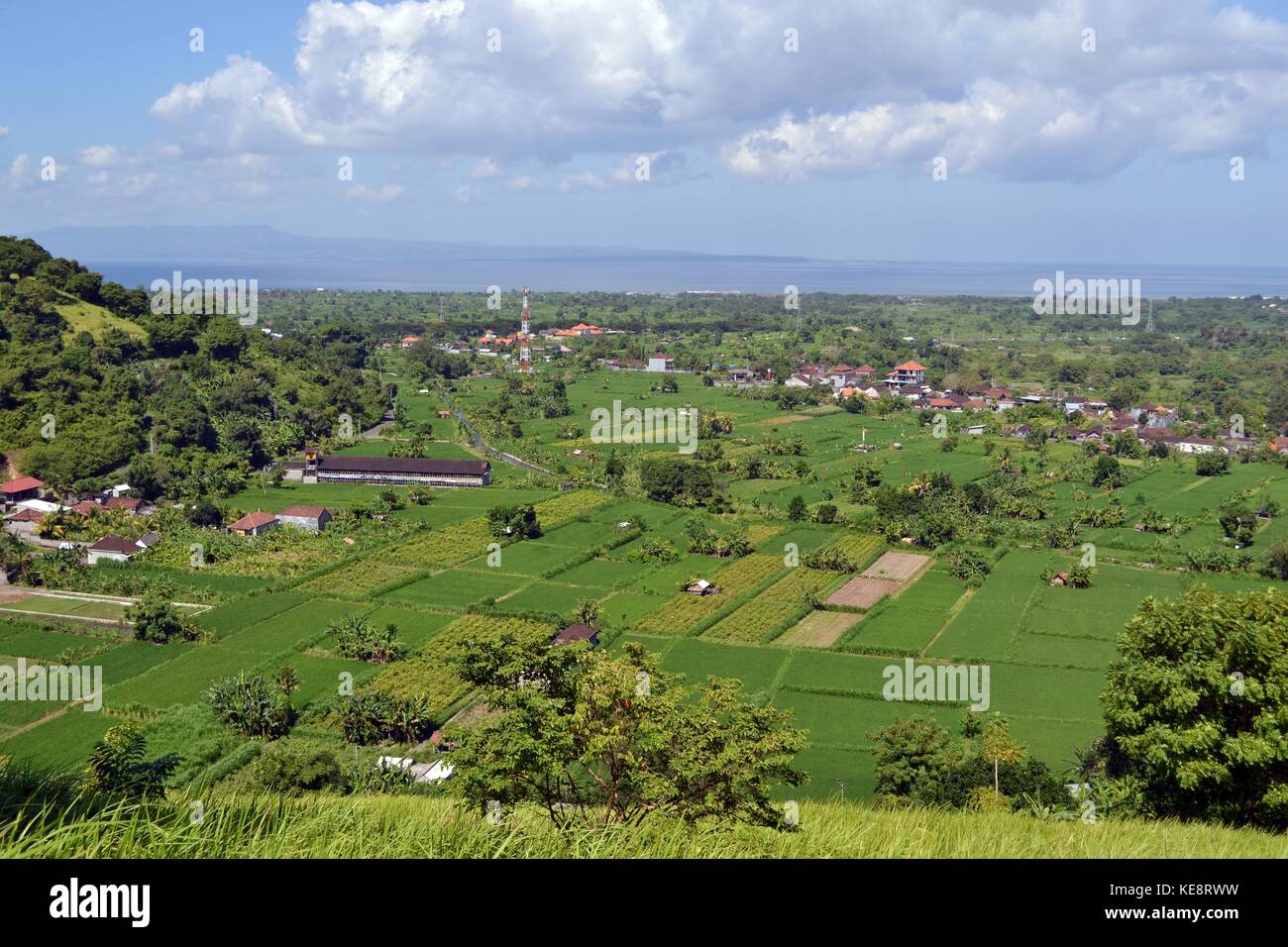 Die wunderbare Aussicht von karangasem Regency Hotel in Bali, Indonesien. Pic wurde im Juni 2017 getroffen. Stockfoto