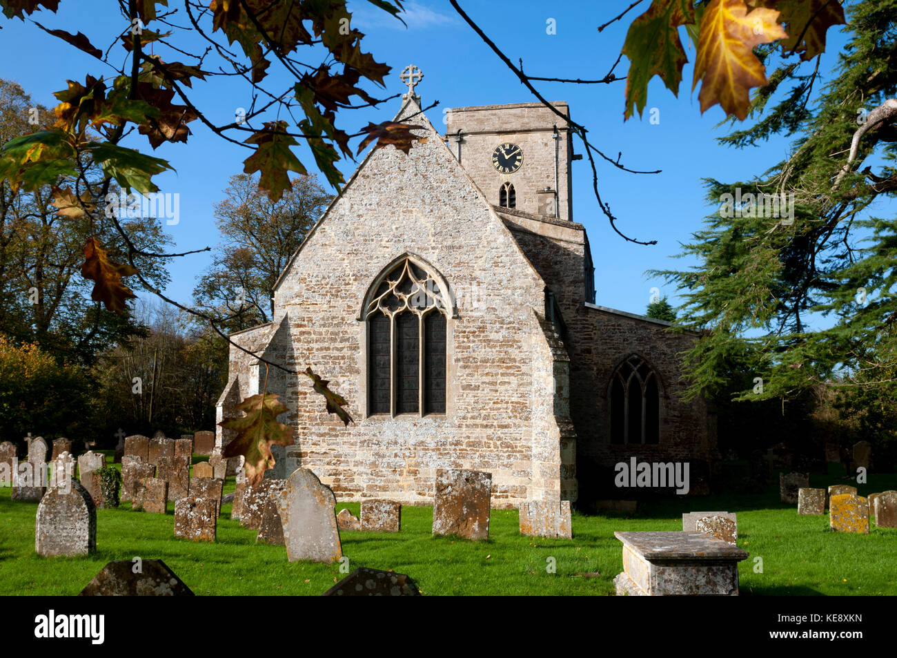 St. Marien Kirche, untere Heyford, Oxfordshire, England, UK Stockfoto