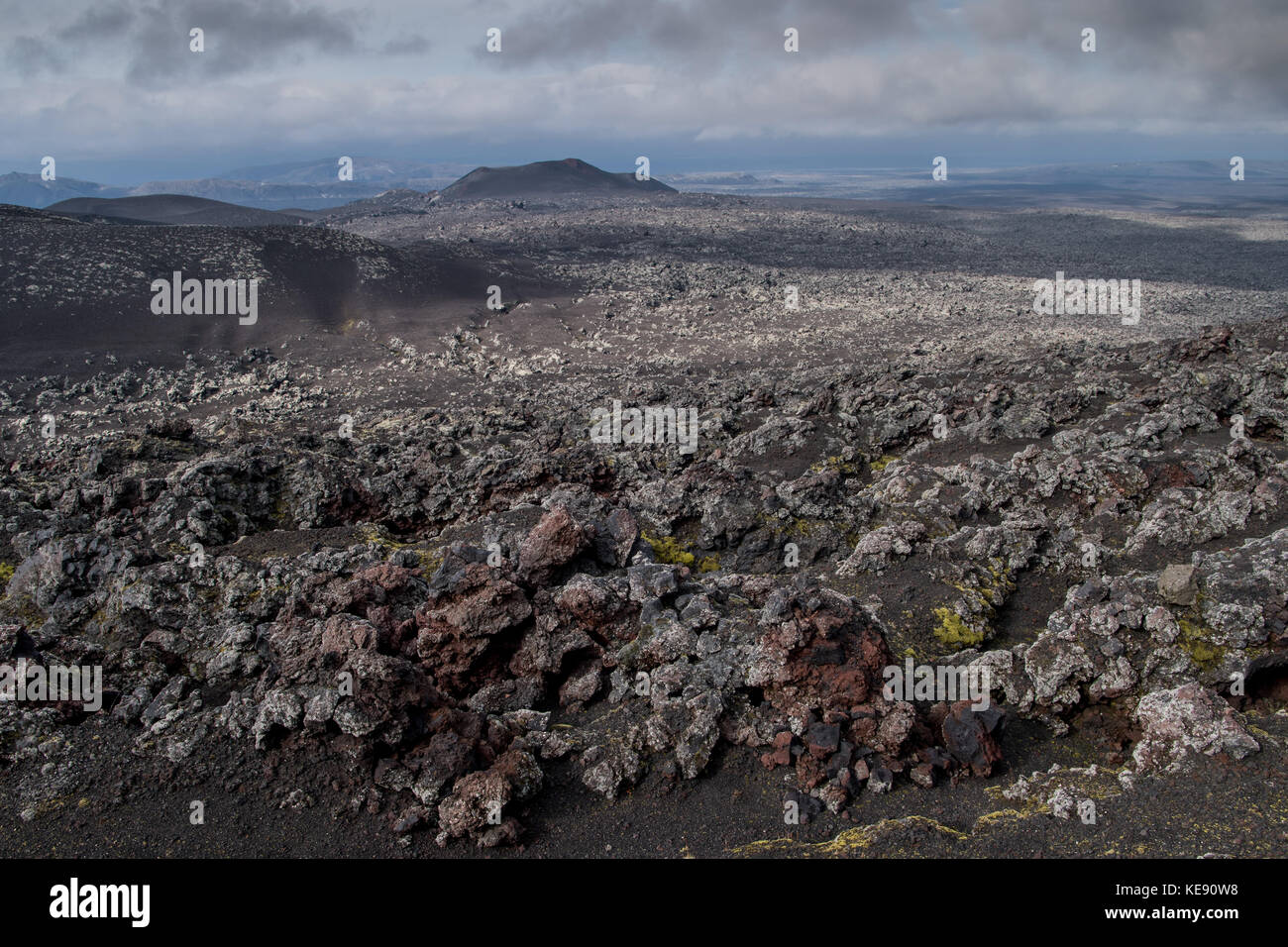 Die Lavafelder, Vulkan Hekla, South Island, Island Stockfoto