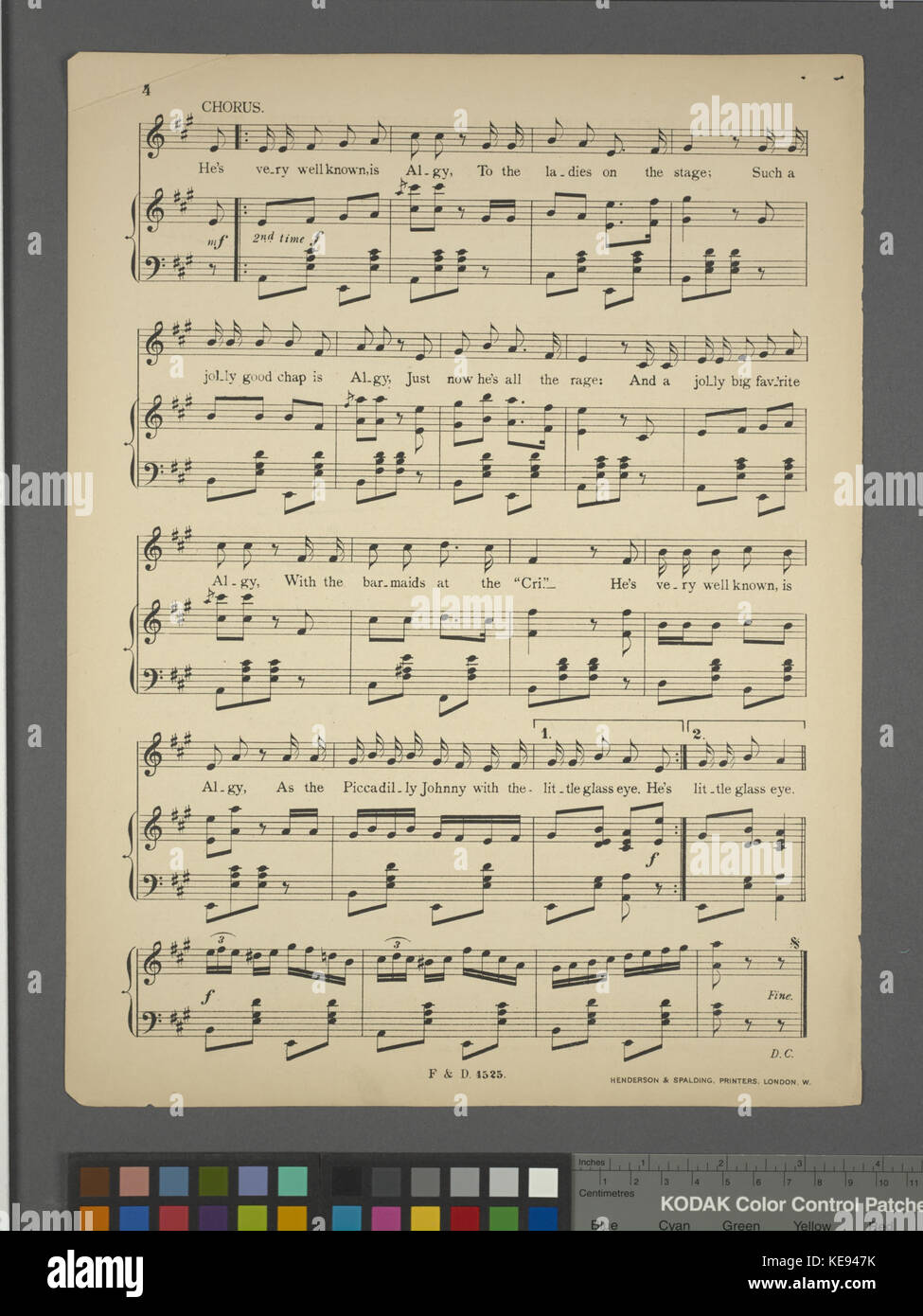 Der Piccadilly Johnny mit dem kleinen Glas Auge (NYPL Hades 463908 1696952) Stockfoto