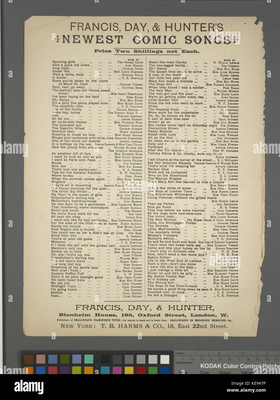 Der Piccadilly Johnny mit dem kleinen Glas Auge (NYPL Hades 463908 1696954) Stockfoto