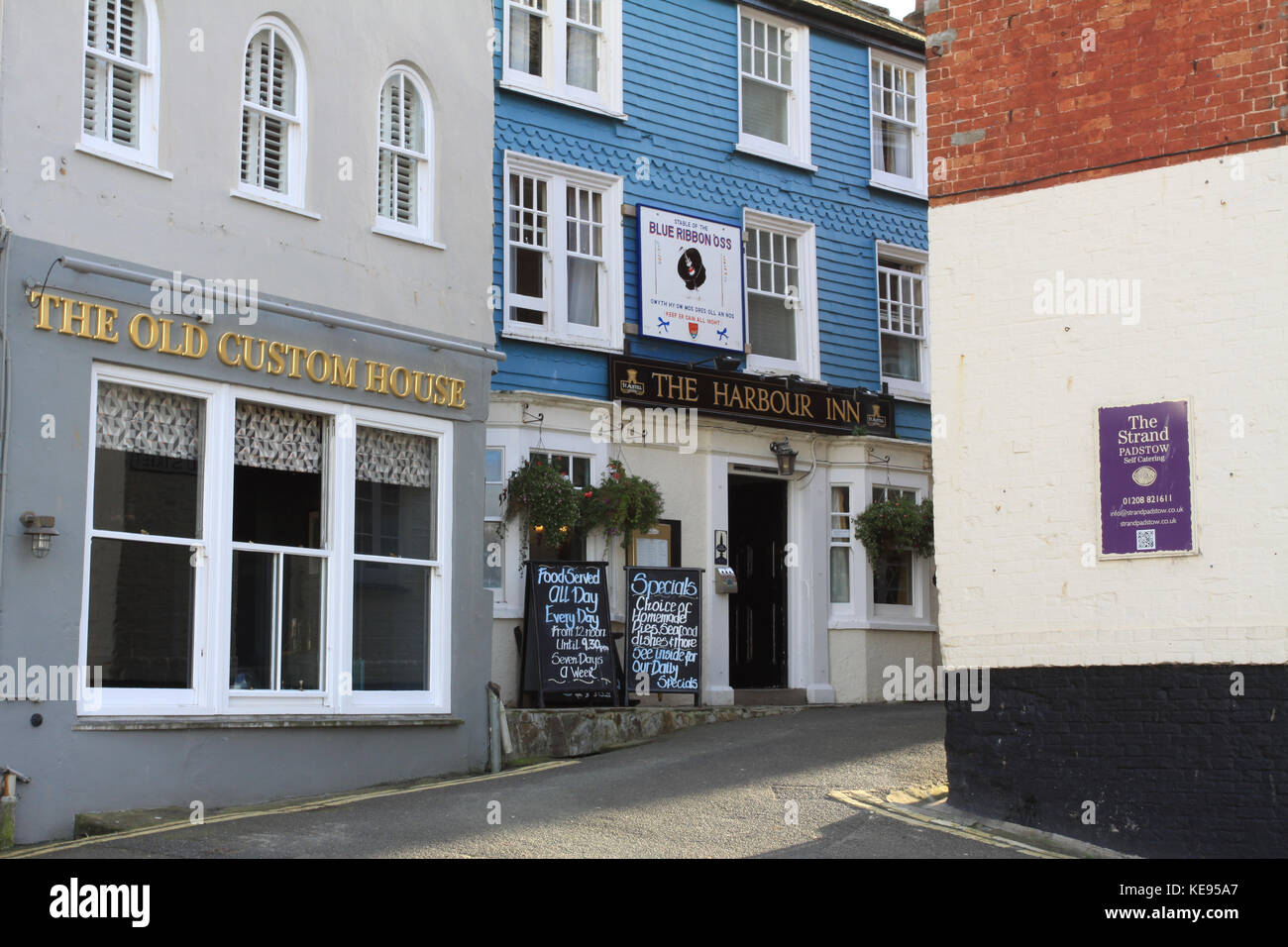 Street Scene, Padstow, Cornwall, England Stockfoto