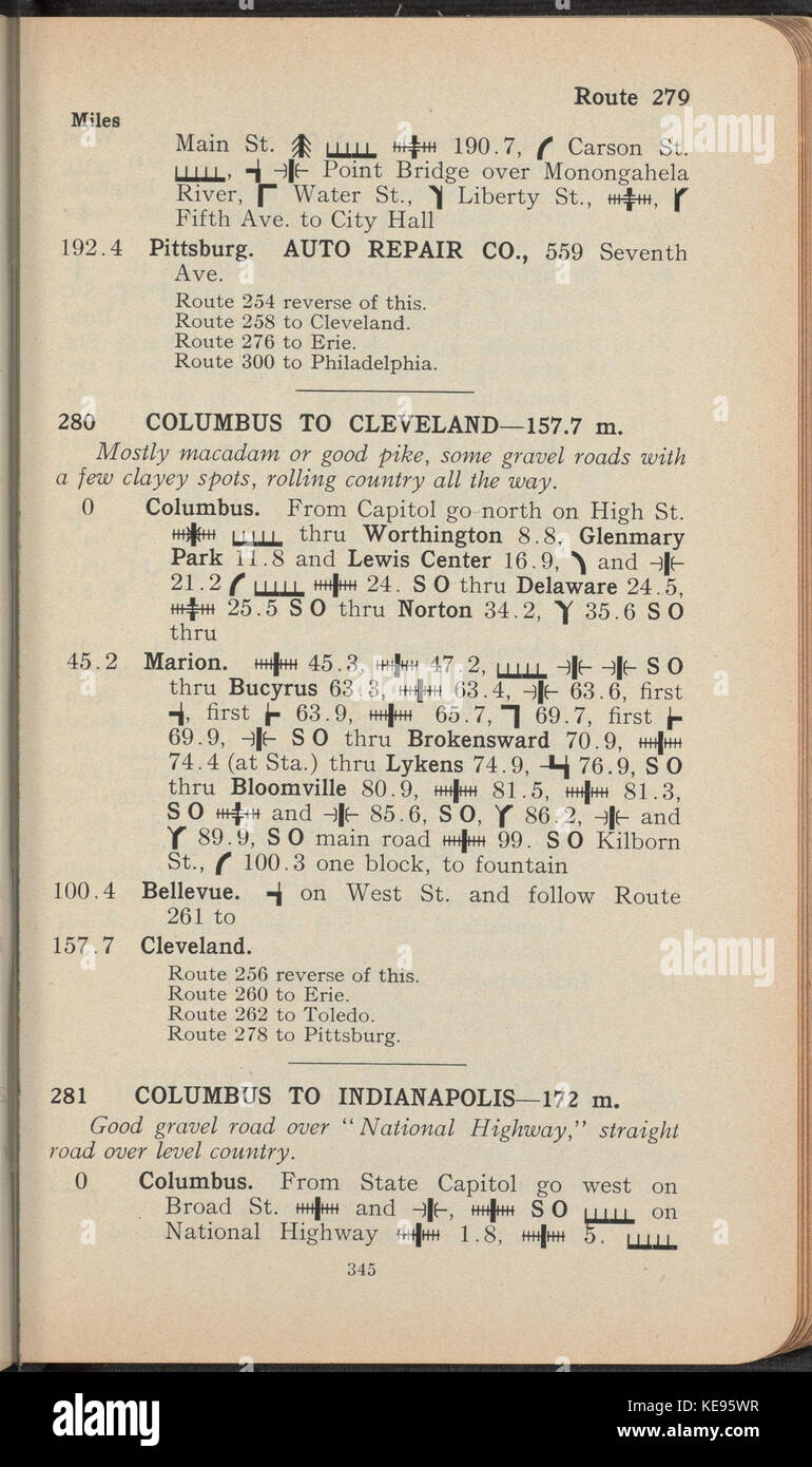 Ein Reiseführer aus der Sammlung der New York Public Library, der Einblicke in historische und kulturelle Stätten bietet, mit Schwerpunkt auf praktischen Reiseinformationen. Stockfoto