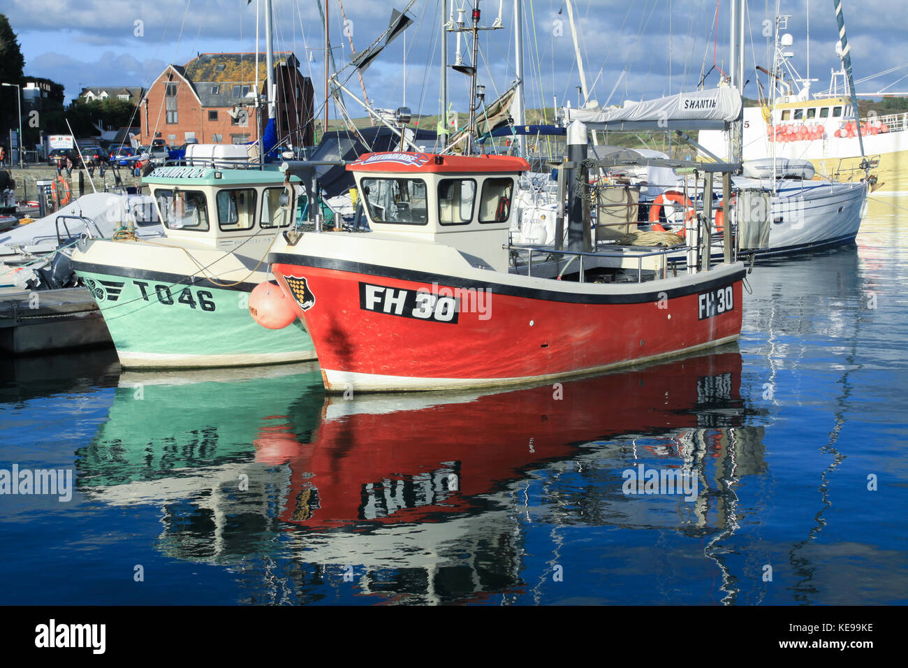 Fischerboote, Padstow Harbour, Cornwall, England Stockfoto