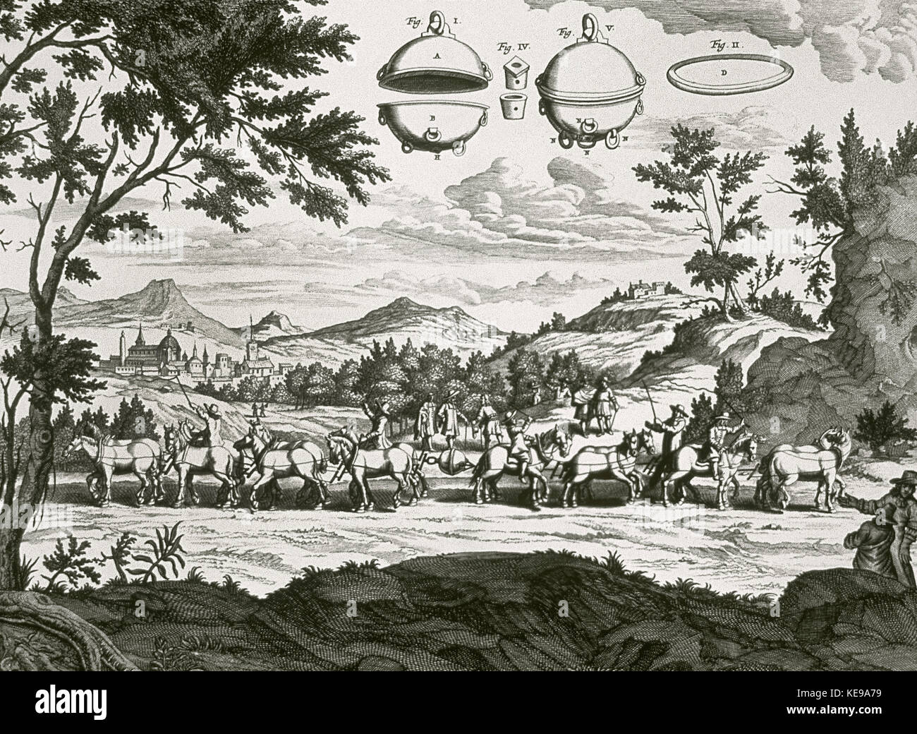 (Otto-von-Guericke-Universität Magdeburg, 1602 - Hamburg, 1686) Stockfoto