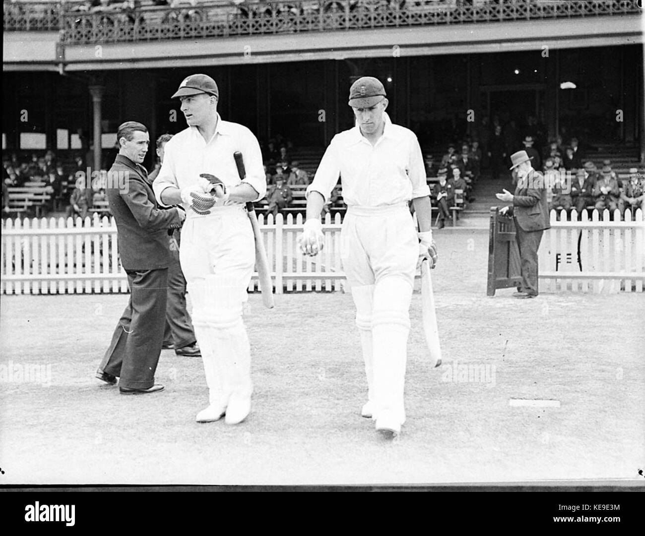 35152 Englisch cricketers Stockfoto