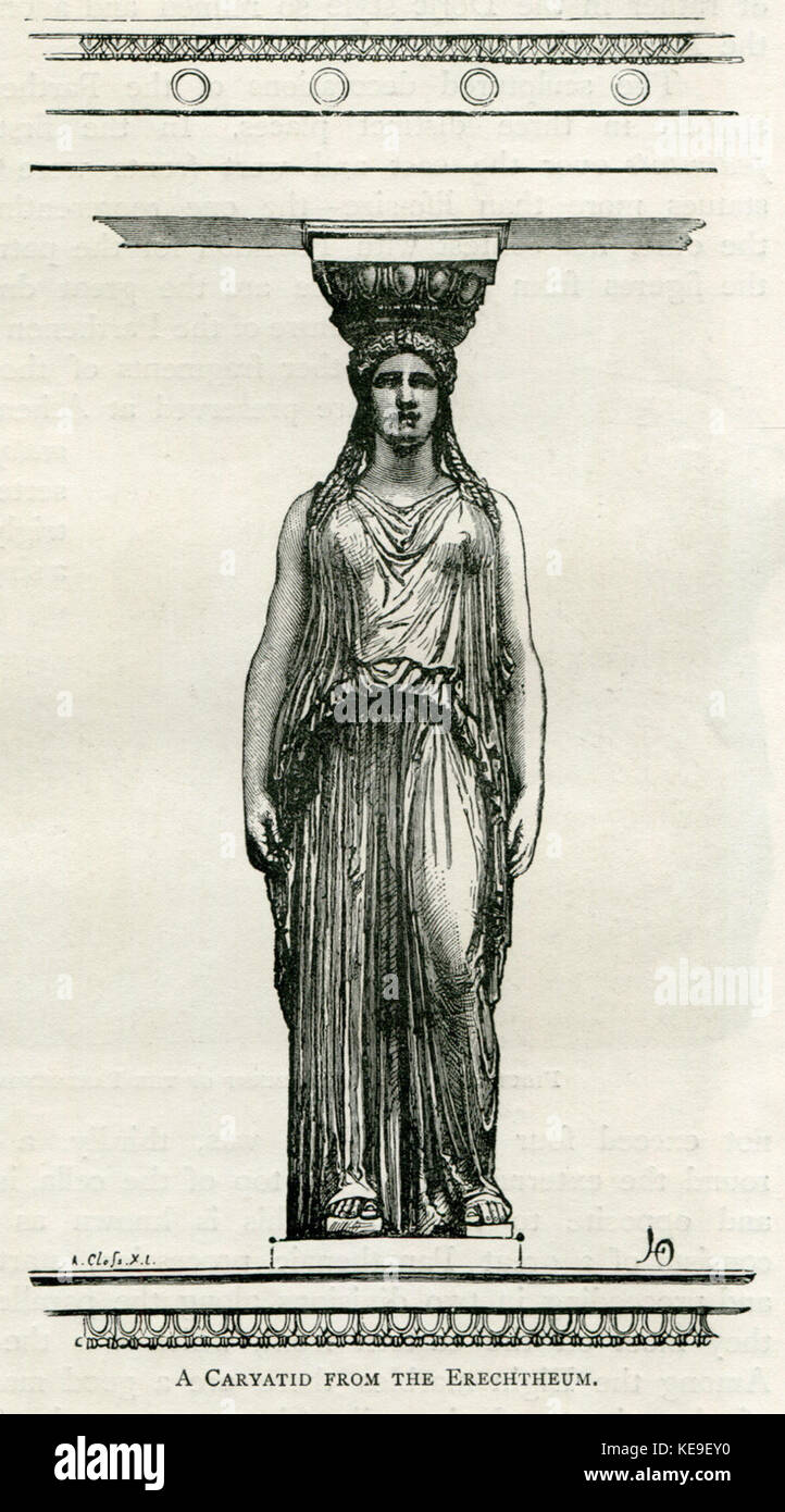 Eine Karyatide aus dem Erechtheion Mahaffy John Pentland 1890 Stockfoto